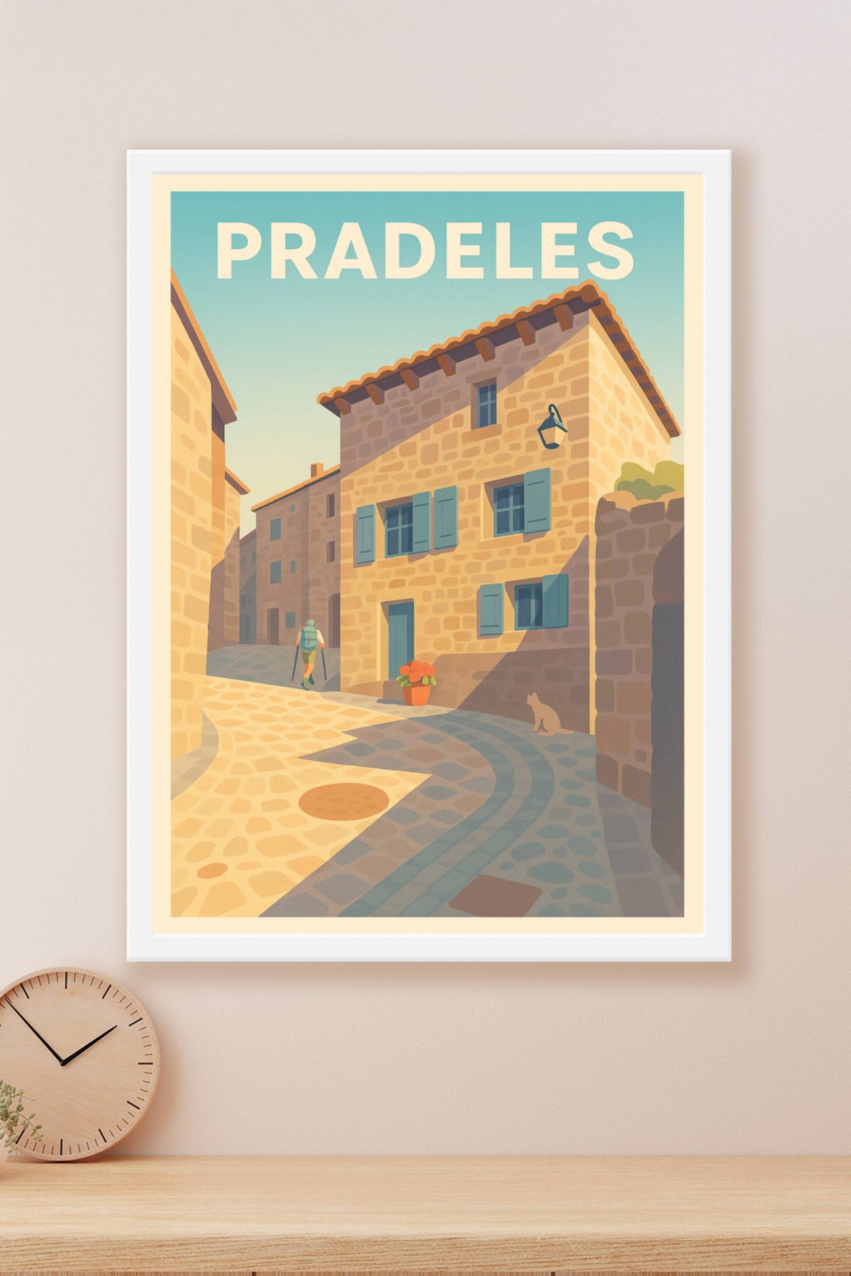 Affiche Pradelles — Sérénité et charme médiéval · poster d'art de Pradelles