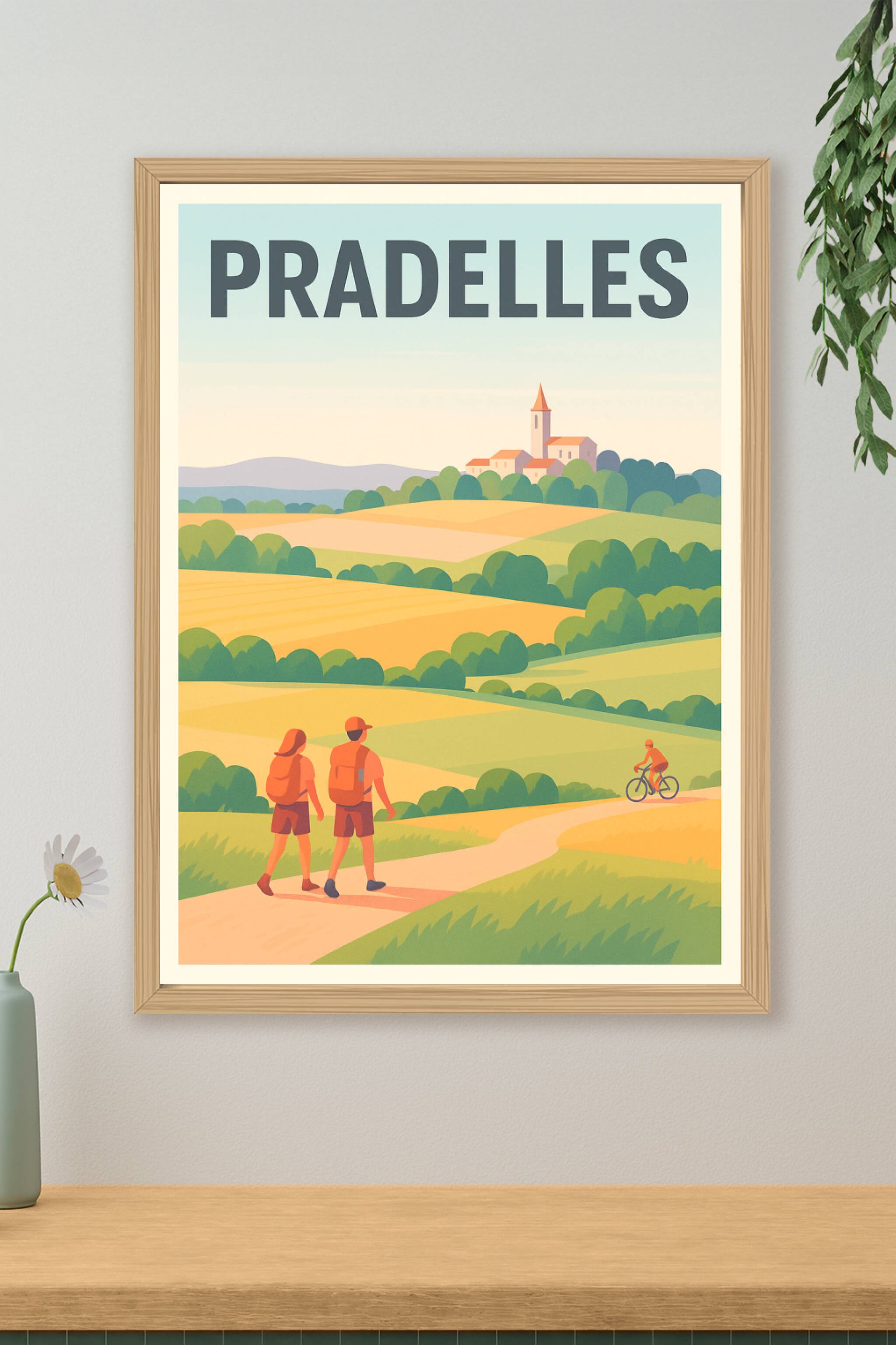 Affiche de Pradelles - Invitation à la randonnée champêtre