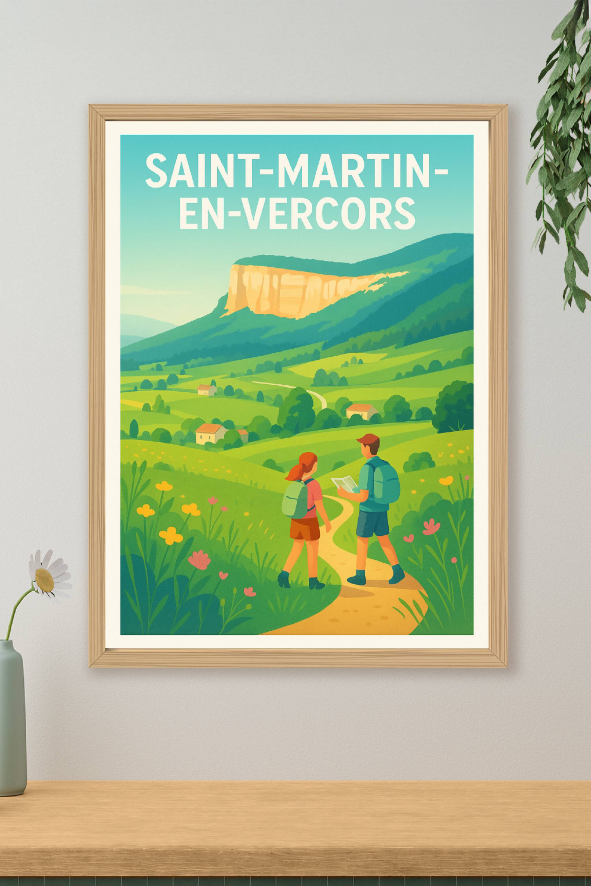 Affiche de Saint-Martin-en-Vercors - Escapade nature et randonnée