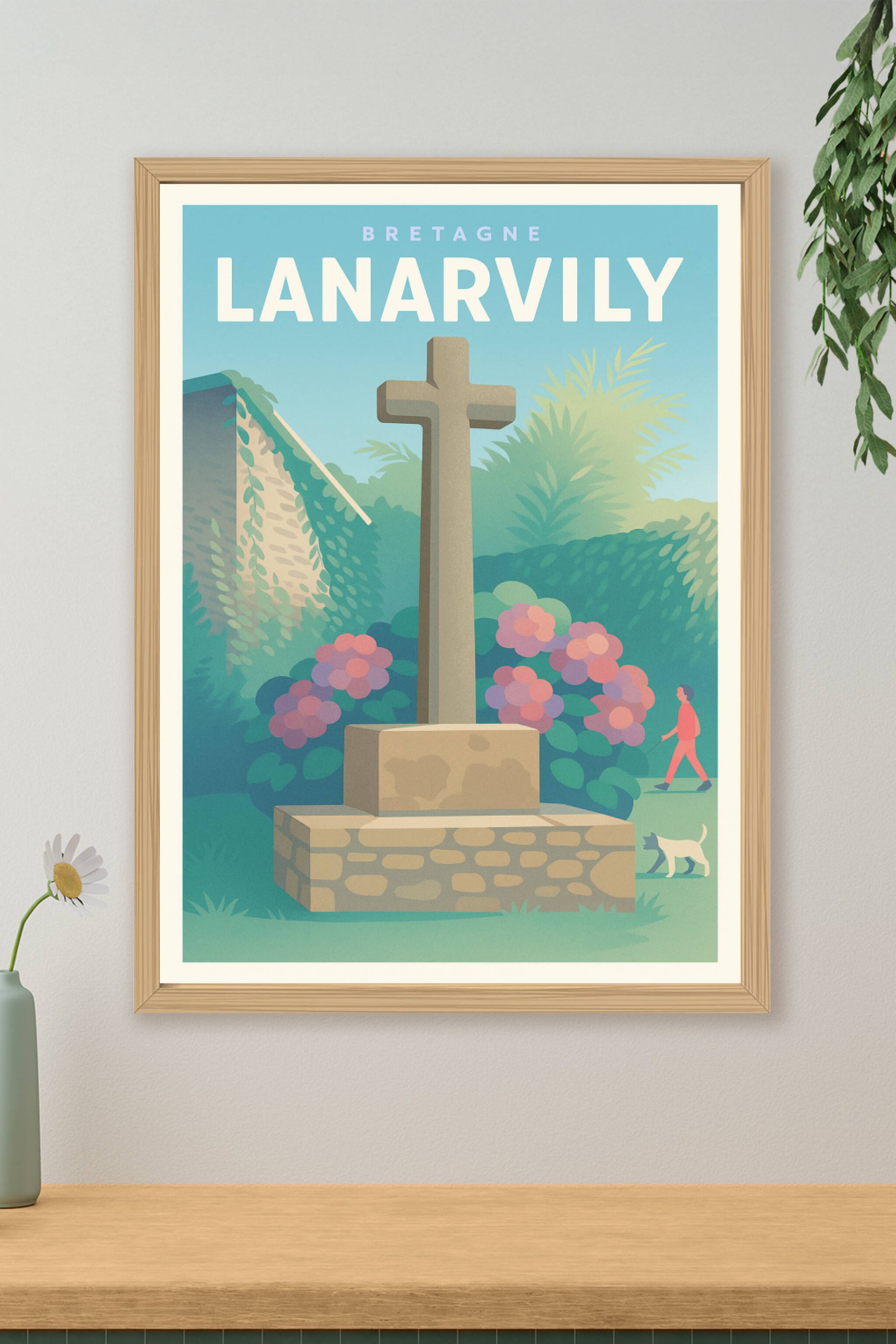 Affiche Lanarvily — Charme bucolique breton · poster d'art de Lanarvily