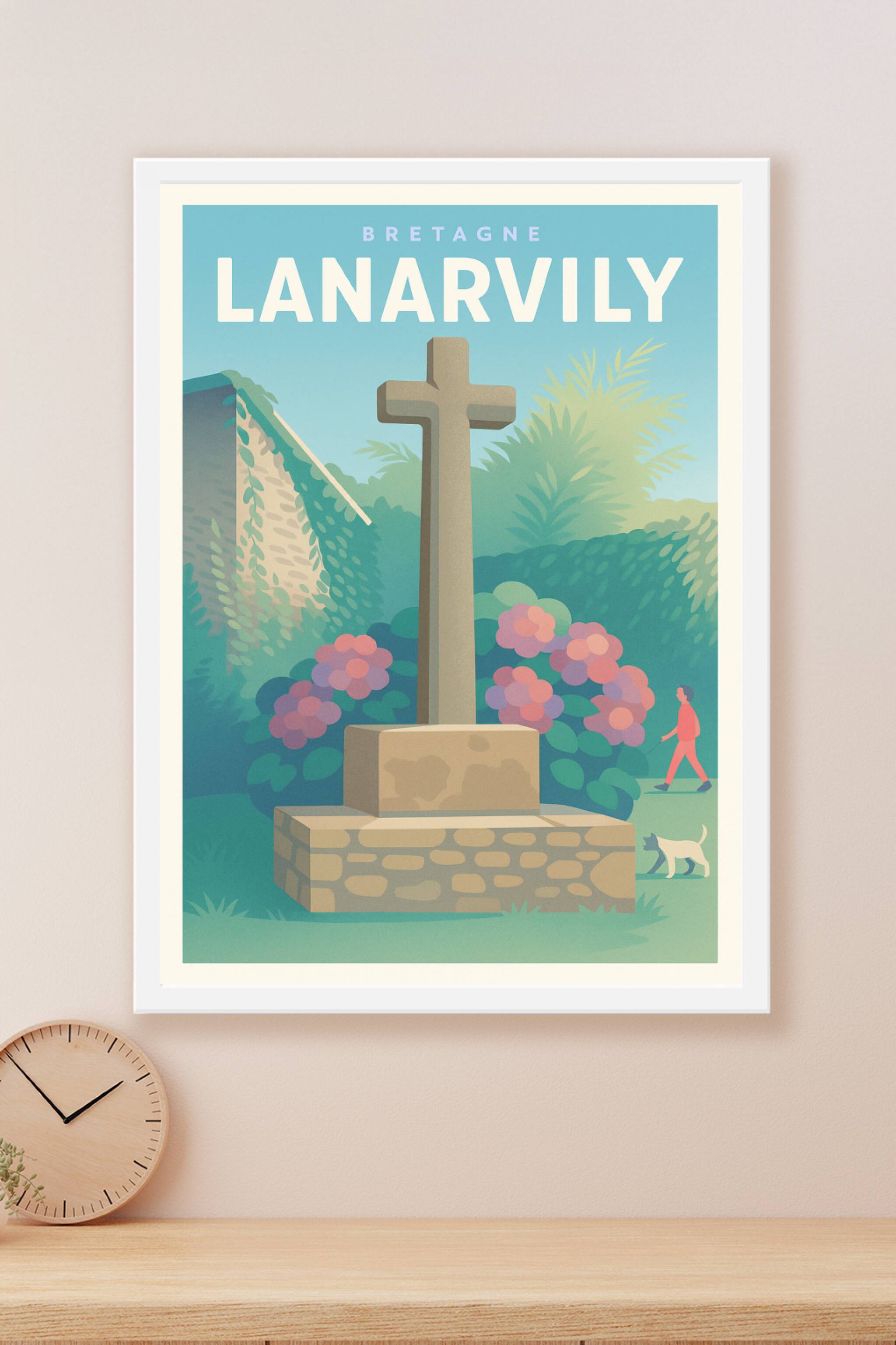 Affiche Lanarvily — Charme bucolique breton · poster d'art de Lanarvily