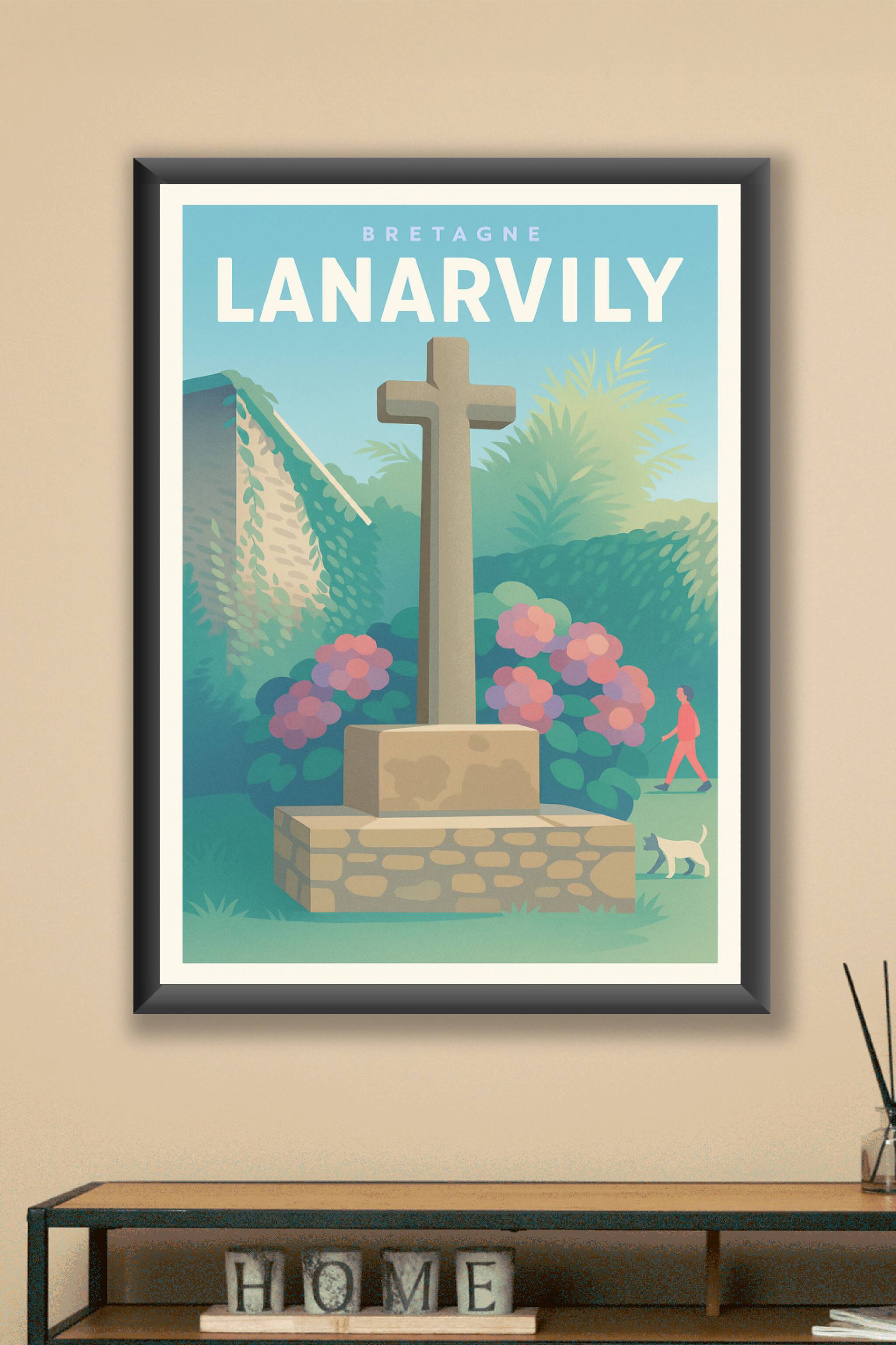 Affiche Lanarvily — Charme bucolique breton · poster d'art de Lanarvily