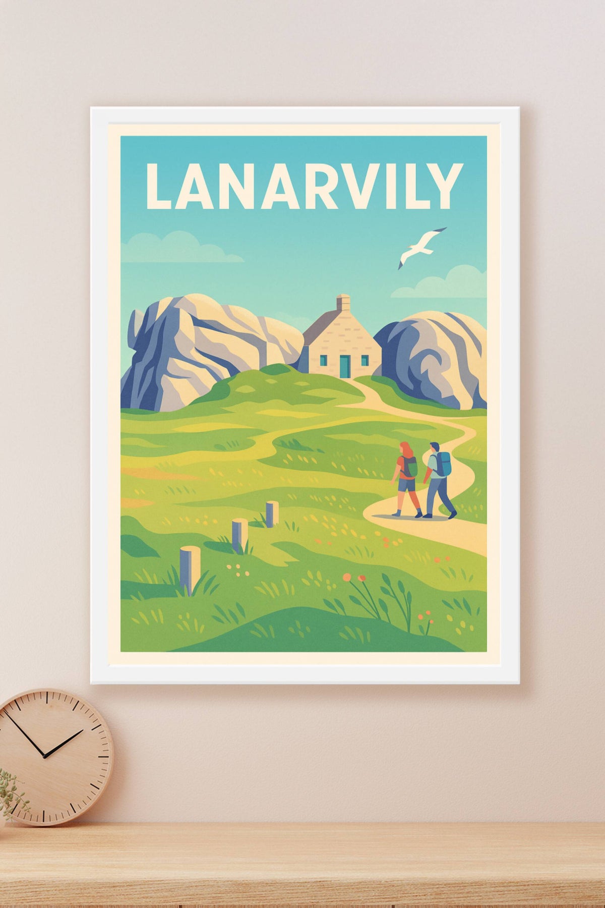 Affiche Lanarvily — Invitation à la randonnée et à la nature · poster d'art de Lanarvily