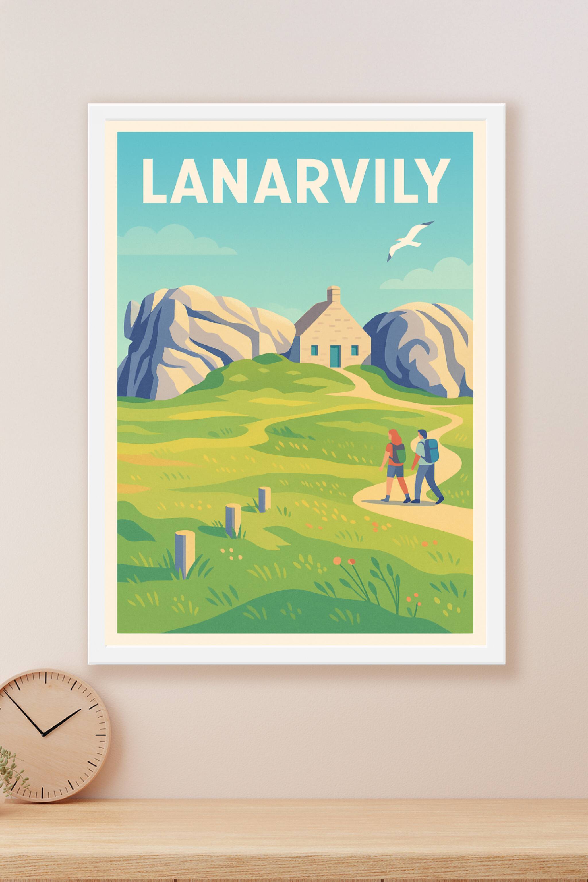 Affiche Lanarvily — Invitation à la randonnée et à la nature · poster d'art de Lanarvily