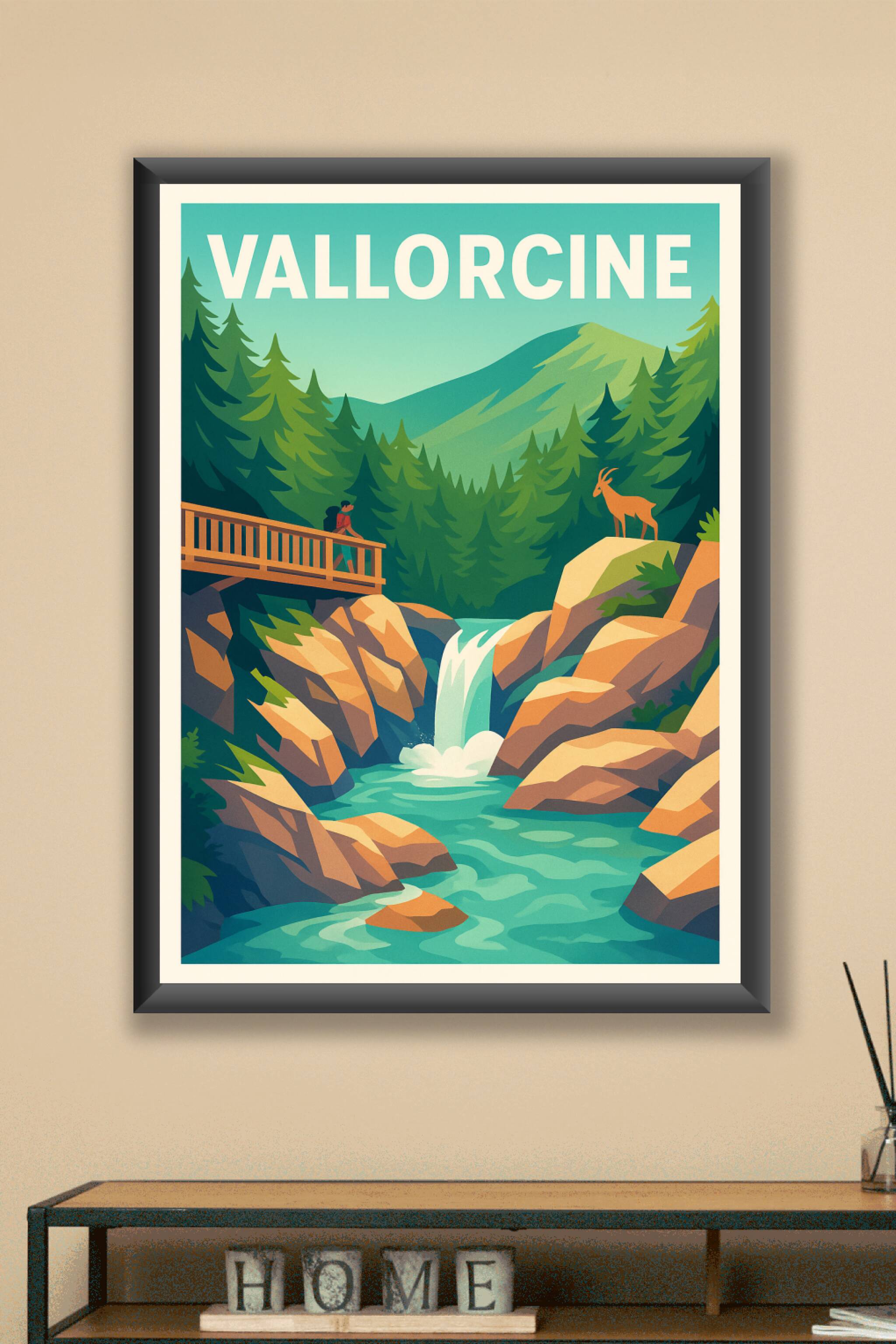 Affiche Vallorcine — Évasion Nature et Montagne · poster d'art de Vallorcine