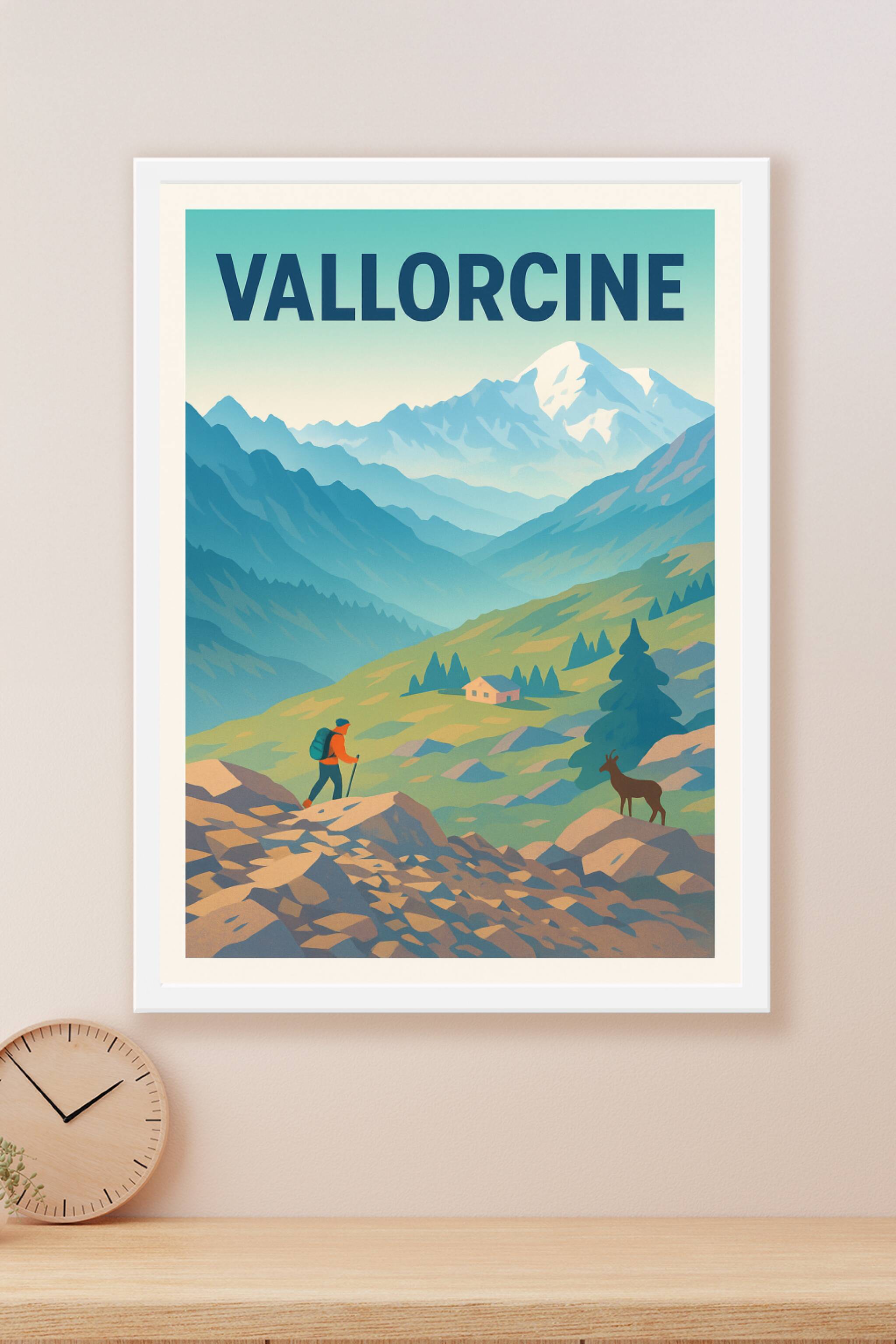 Affiche Vallorcine — Évasion en montagne authentique · poster d'art de Vallorcine