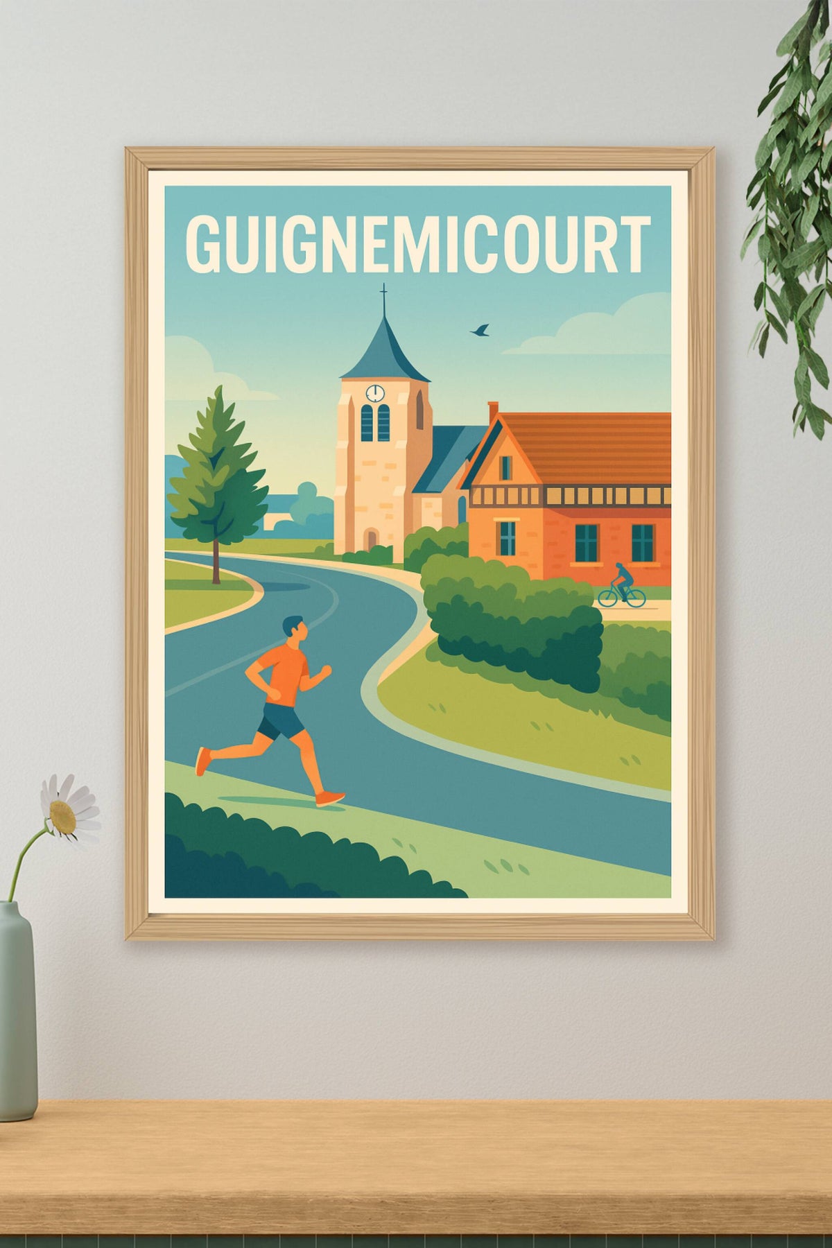 Affiche Guignemicourt — Charme paisible de la campagne · poster d'art de Guignemicourt