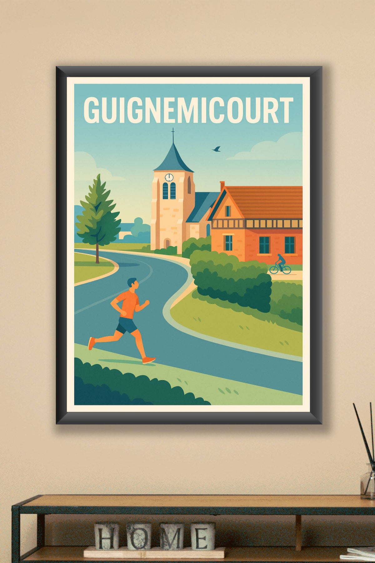 Affiche Guignemicourt — Charme paisible de la campagne · poster d'art de Guignemicourt