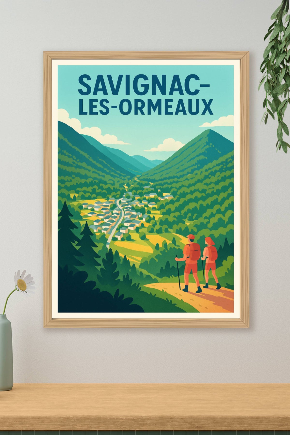Affiche Savignac-les-Ormeaux — Escapade Nature au Cœur des Montagnes · poster d'art de Savignac-les-Ormeaux