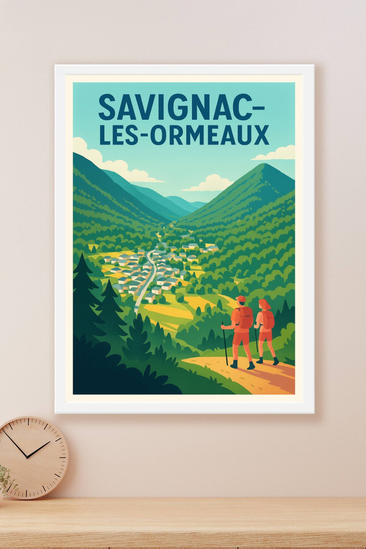 Affiche Savignac-les-Ormeaux — Escapade Nature au Cœur des Montagnes · poster d'art de Savignac-les-Ormeaux