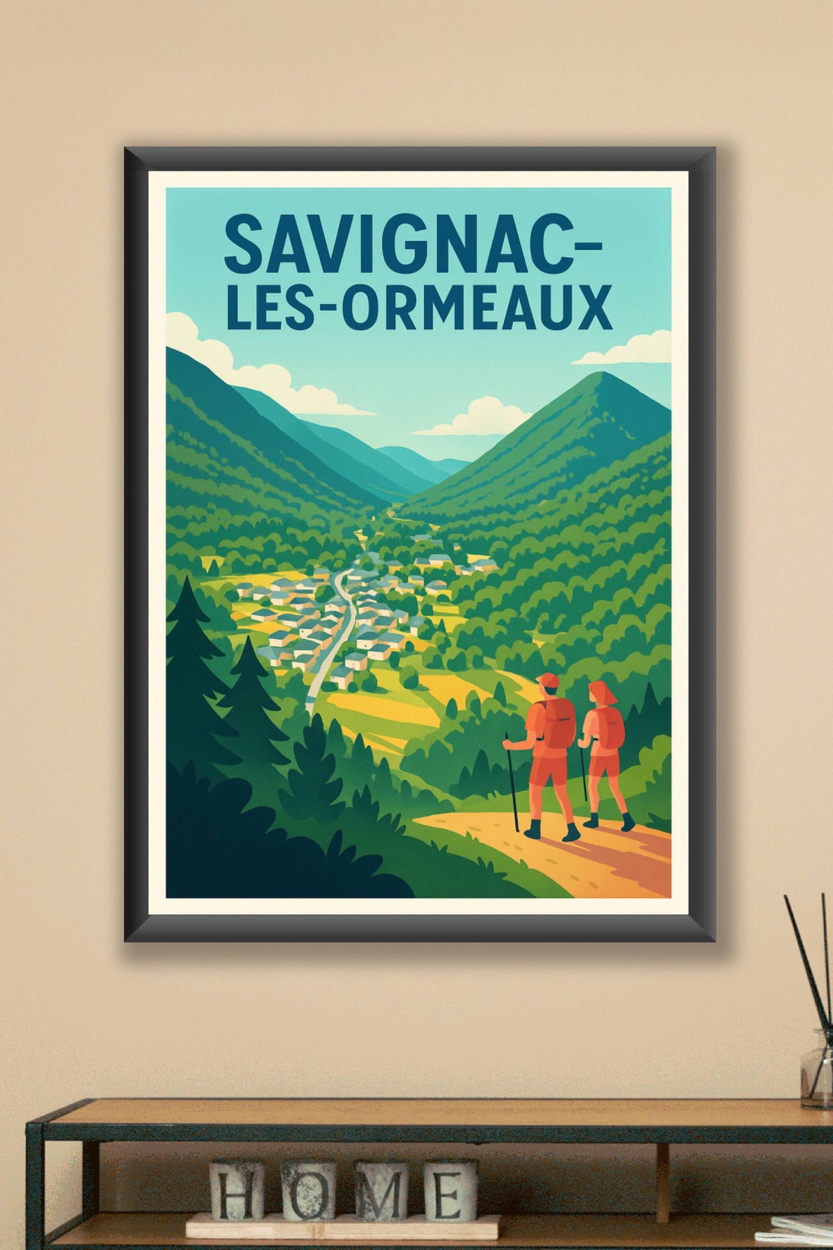 Affiche Savignac-les-Ormeaux — Escapade Nature au Cœur des Montagnes · poster d'art de Savignac-les-Ormeaux