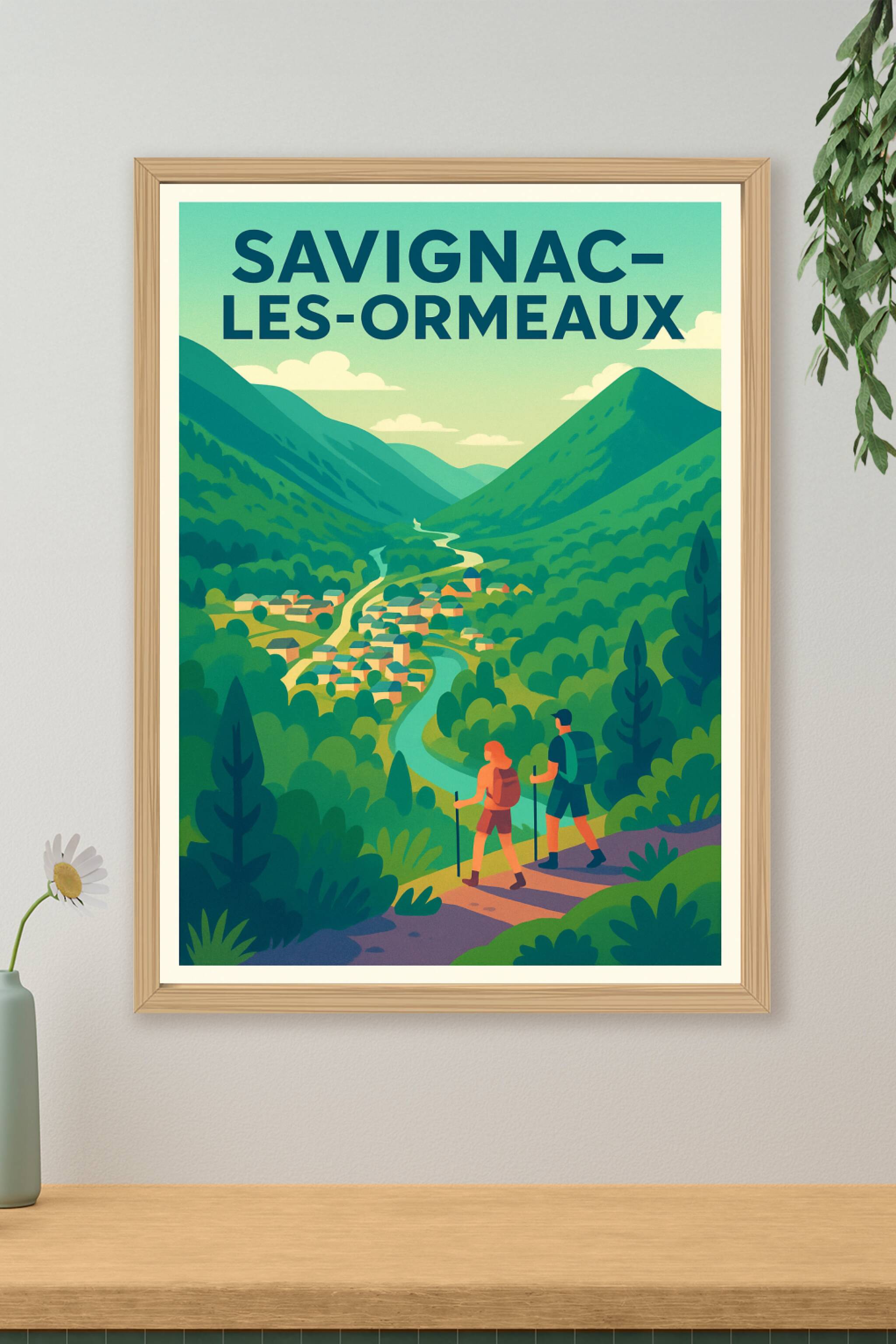 Affiche de Savignac-les-Ormeaux - Invitation à la Randonnée en Vallée Verte