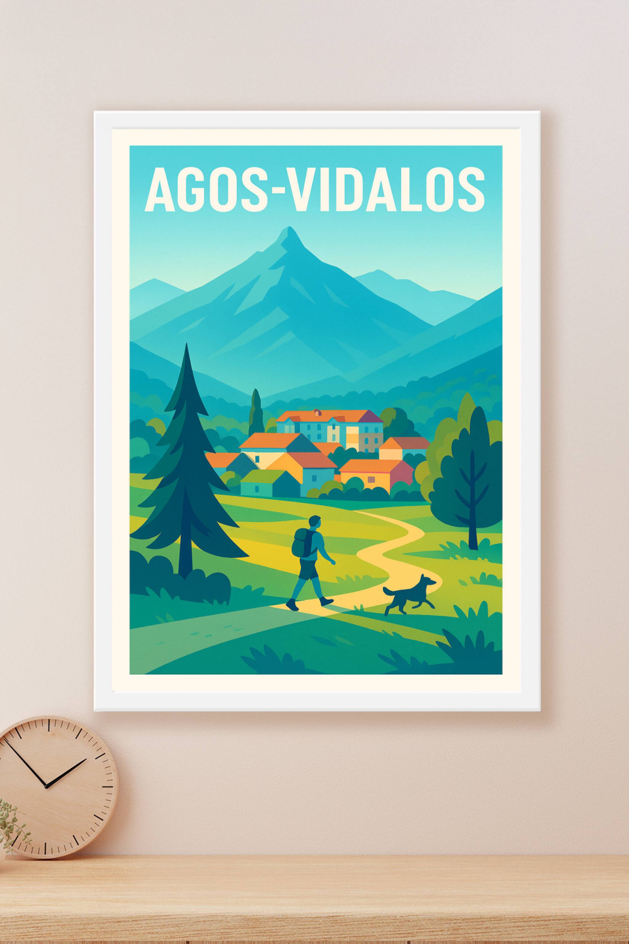 Affiche Agos-Vidalos — Évasion et nature en Pyrénées · poster d'art de Agos-Vidalos