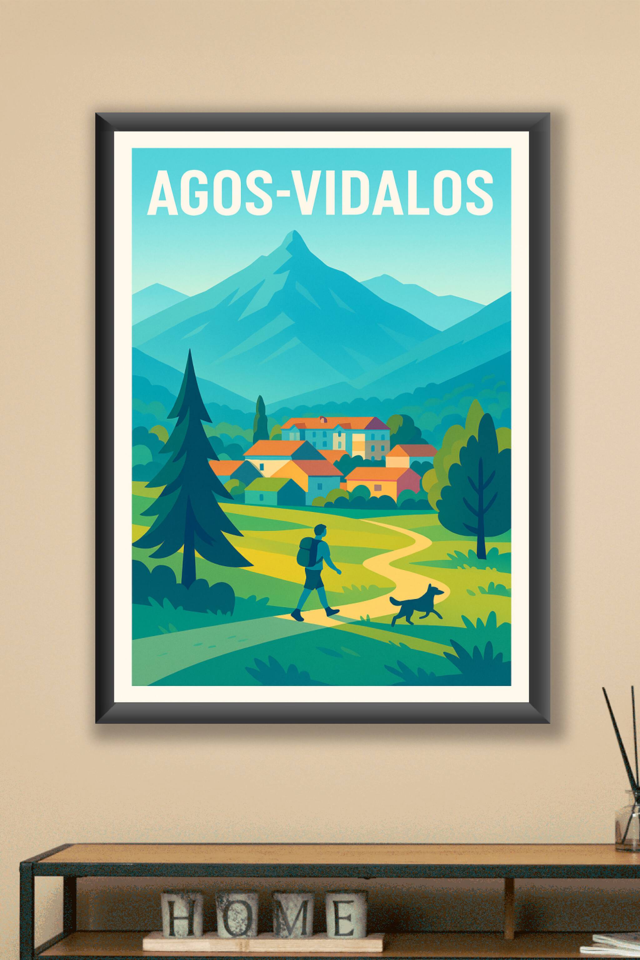 Affiche Agos-Vidalos — Évasion et nature en Pyrénées · poster d'art de Agos-Vidalos