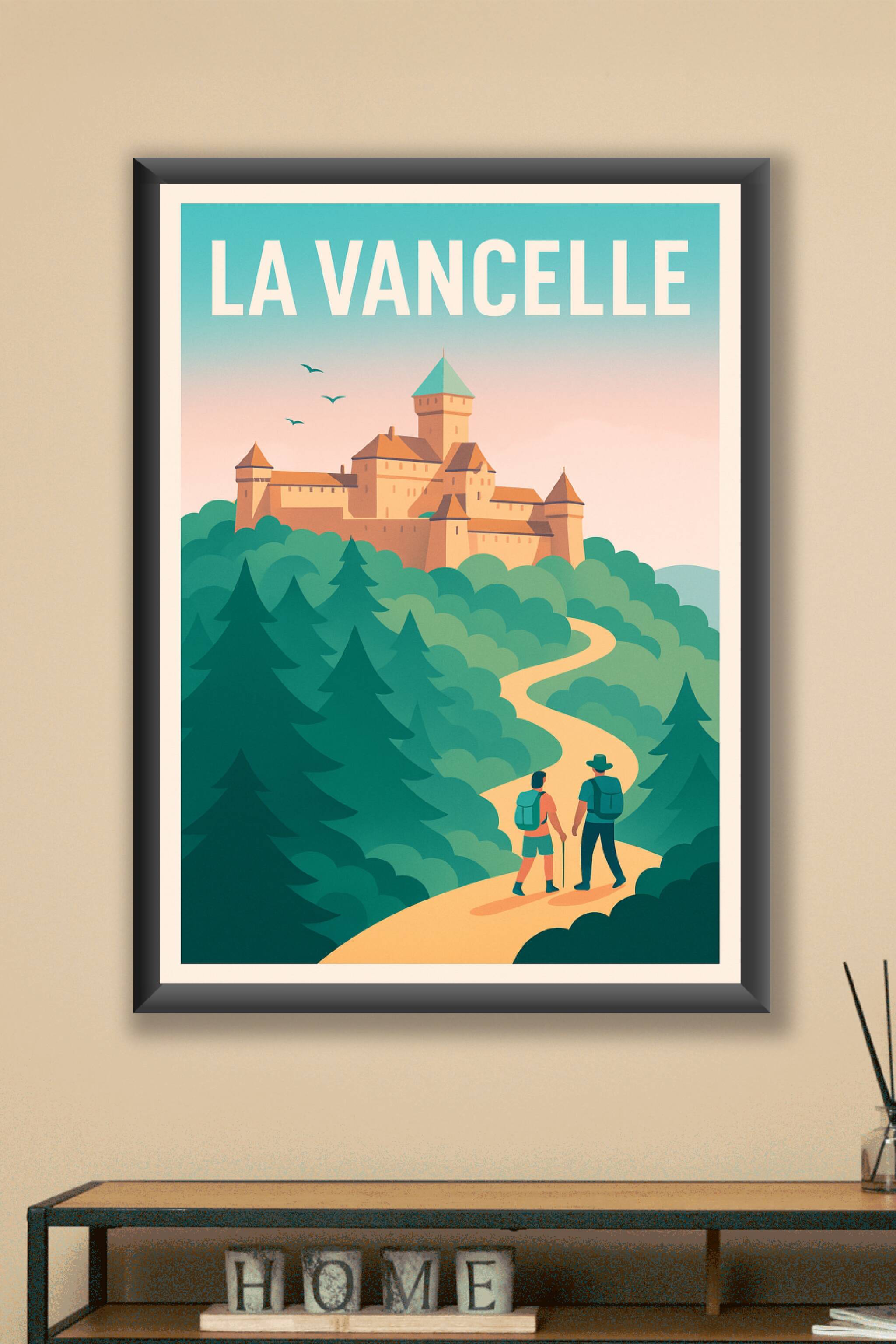 Affiche La Vancelle — L'appel des sentiers forestiers · poster d'art de La Vancelle