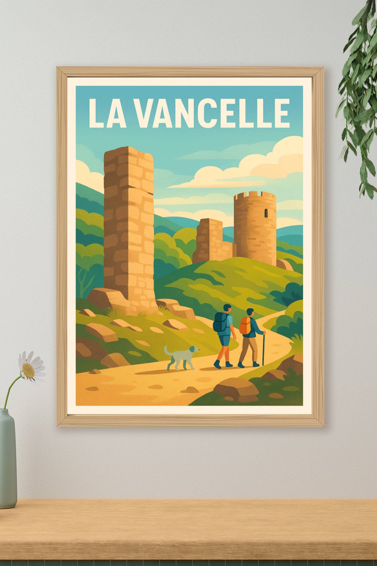 Affiche La Vancelle — Randonnée au cœur des ruines historiques · poster d'art de La Vancelle