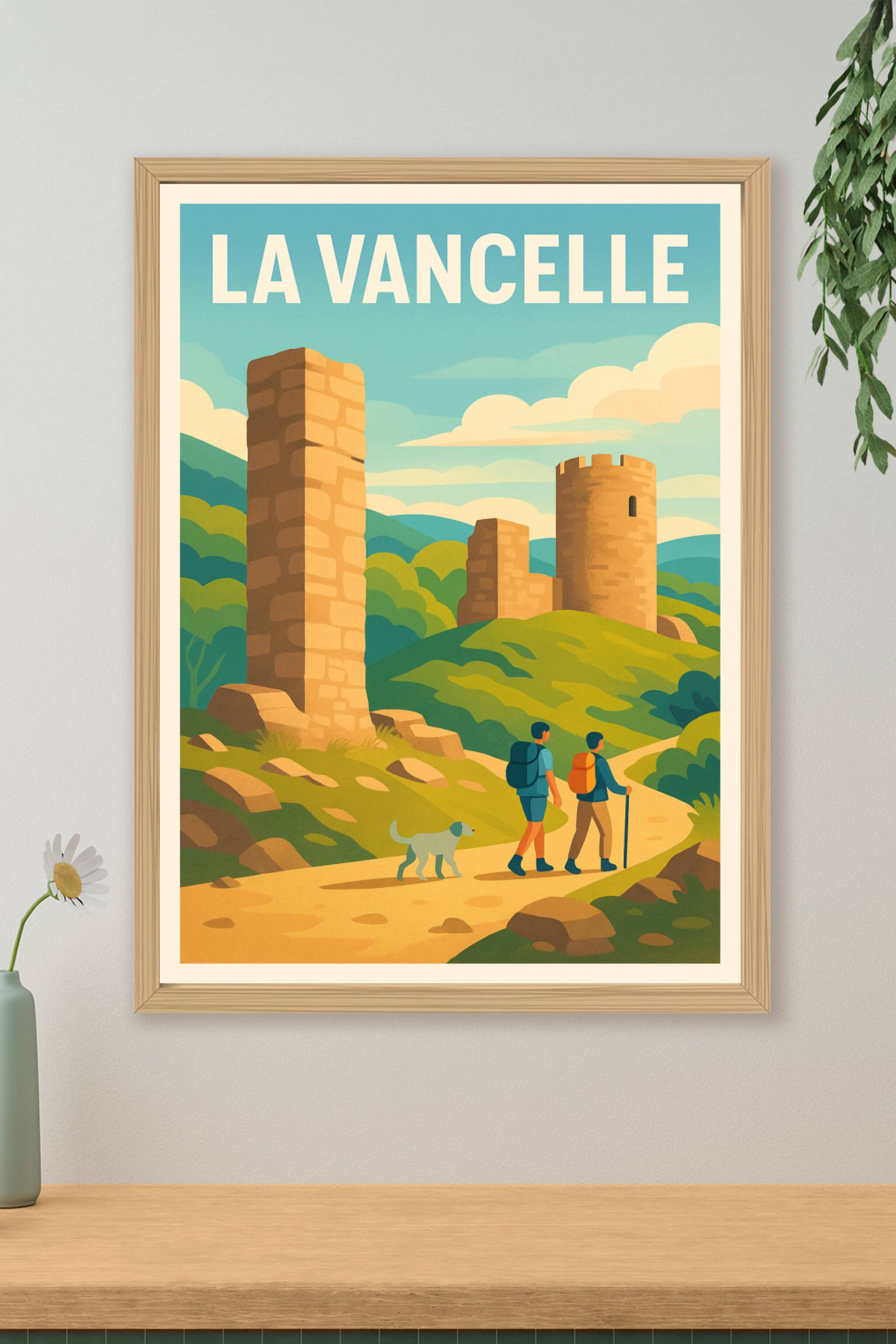 Affiche La Vancelle — Randonnée au cœur des ruines historiques · poster d'art de La Vancelle