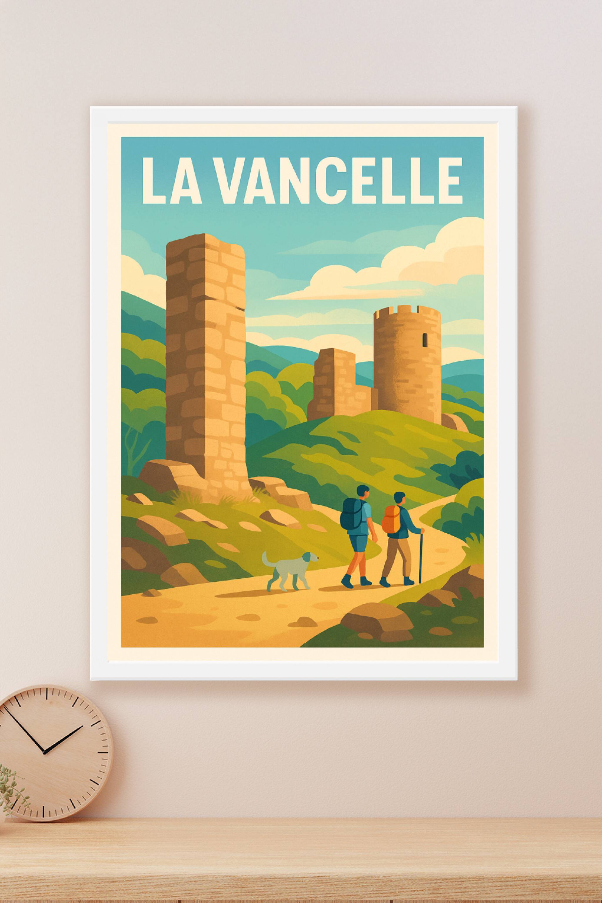 Affiche La Vancelle — Randonnée au cœur des ruines historiques · poster d'art de La Vancelle