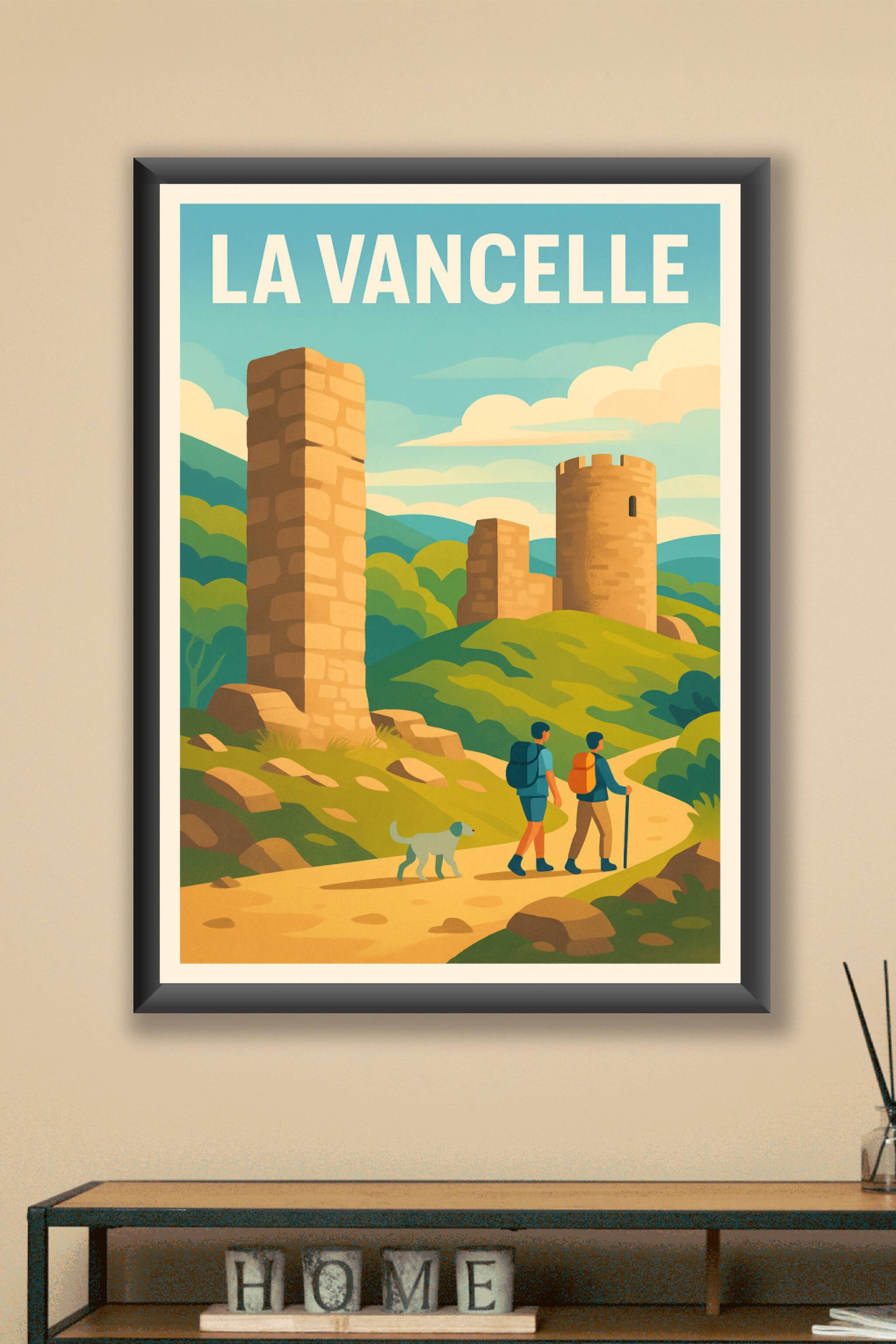 Affiche La Vancelle — Randonnée au cœur des ruines historiques · poster d'art de La Vancelle