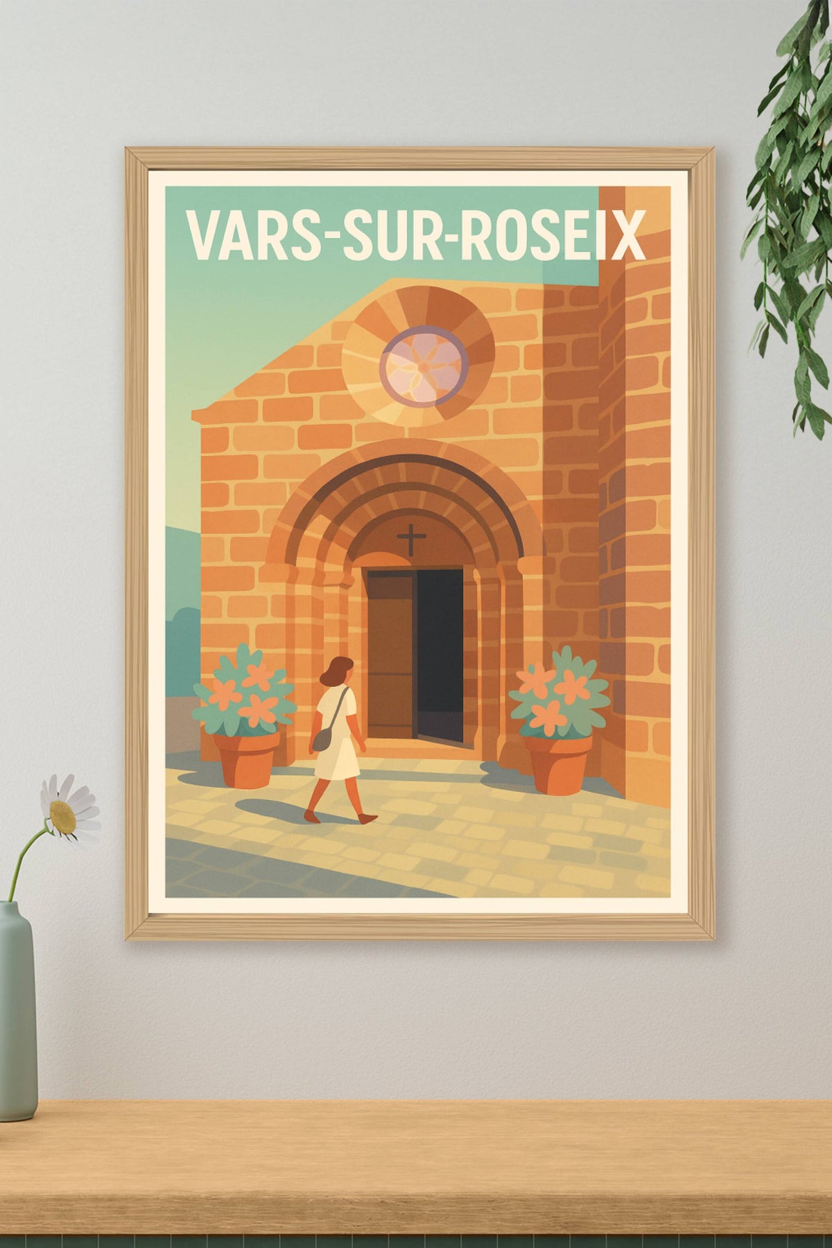 Affiche Vars-sur-Roseix — Charme et sérénité en Corrèze · poster d'art de Vars-sur-Roseix