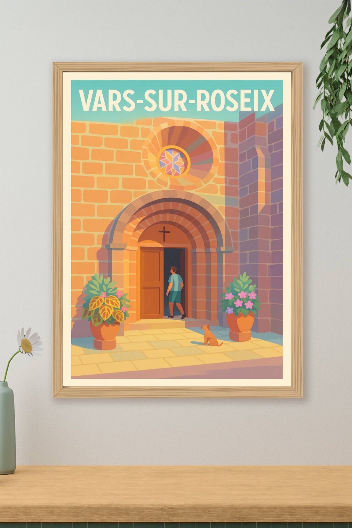Affiche Vars-sur-Roseix — Charme et Sérénité en Périgord · poster d'art de Vars-sur-Roseix