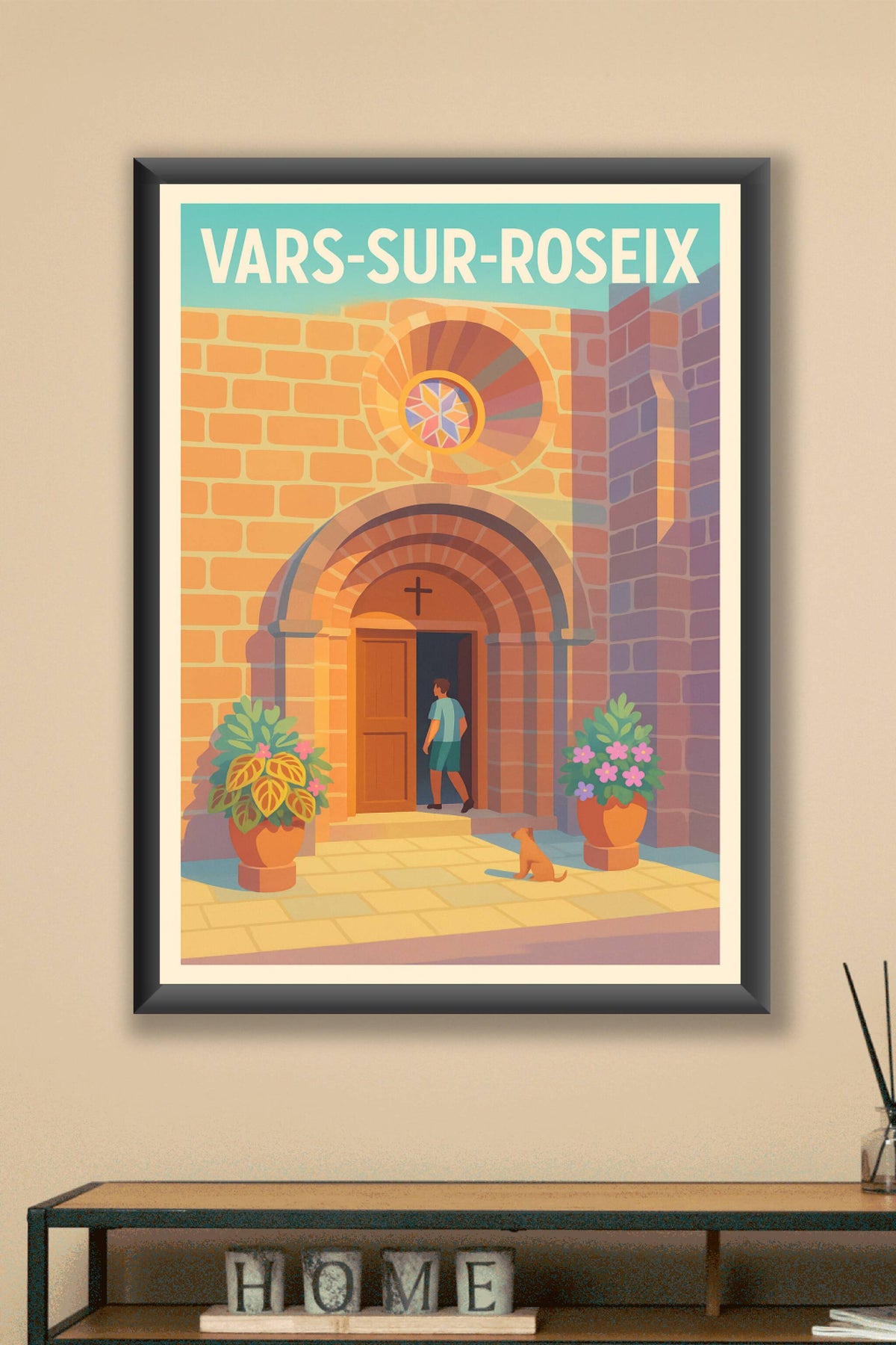 Affiche Vars-sur-Roseix — Charme et Sérénité en Périgord · poster d'art de Vars-sur-Roseix