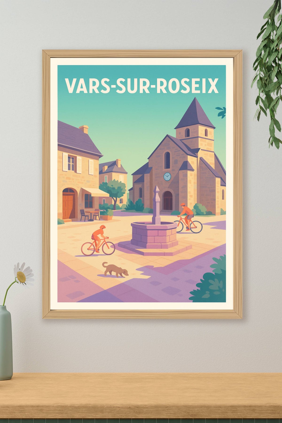 Affiche Vars-sur-Roseix — Charme paisible au cœur du village · poster d'art de Vars-sur-Roseix
