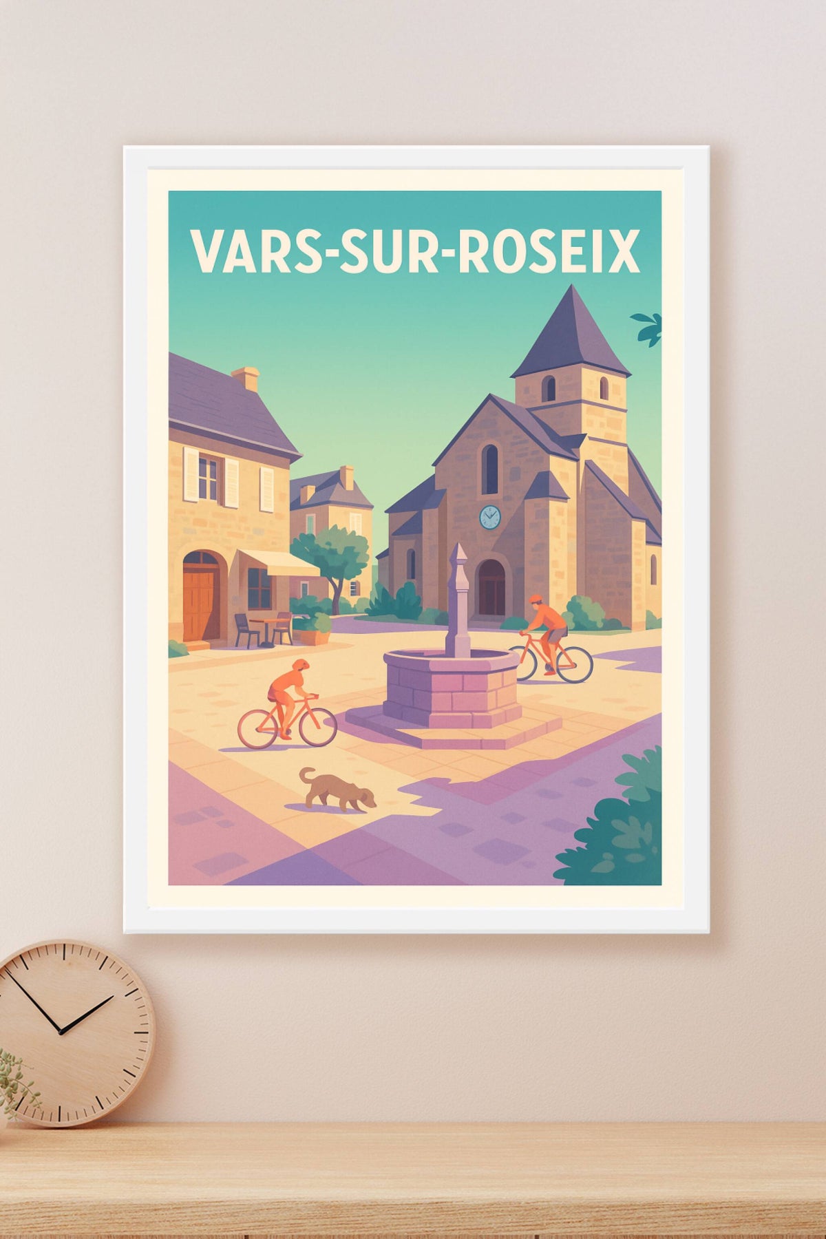 Affiche Vars-sur-Roseix — Charme paisible au cœur du village · poster d'art de Vars-sur-Roseix