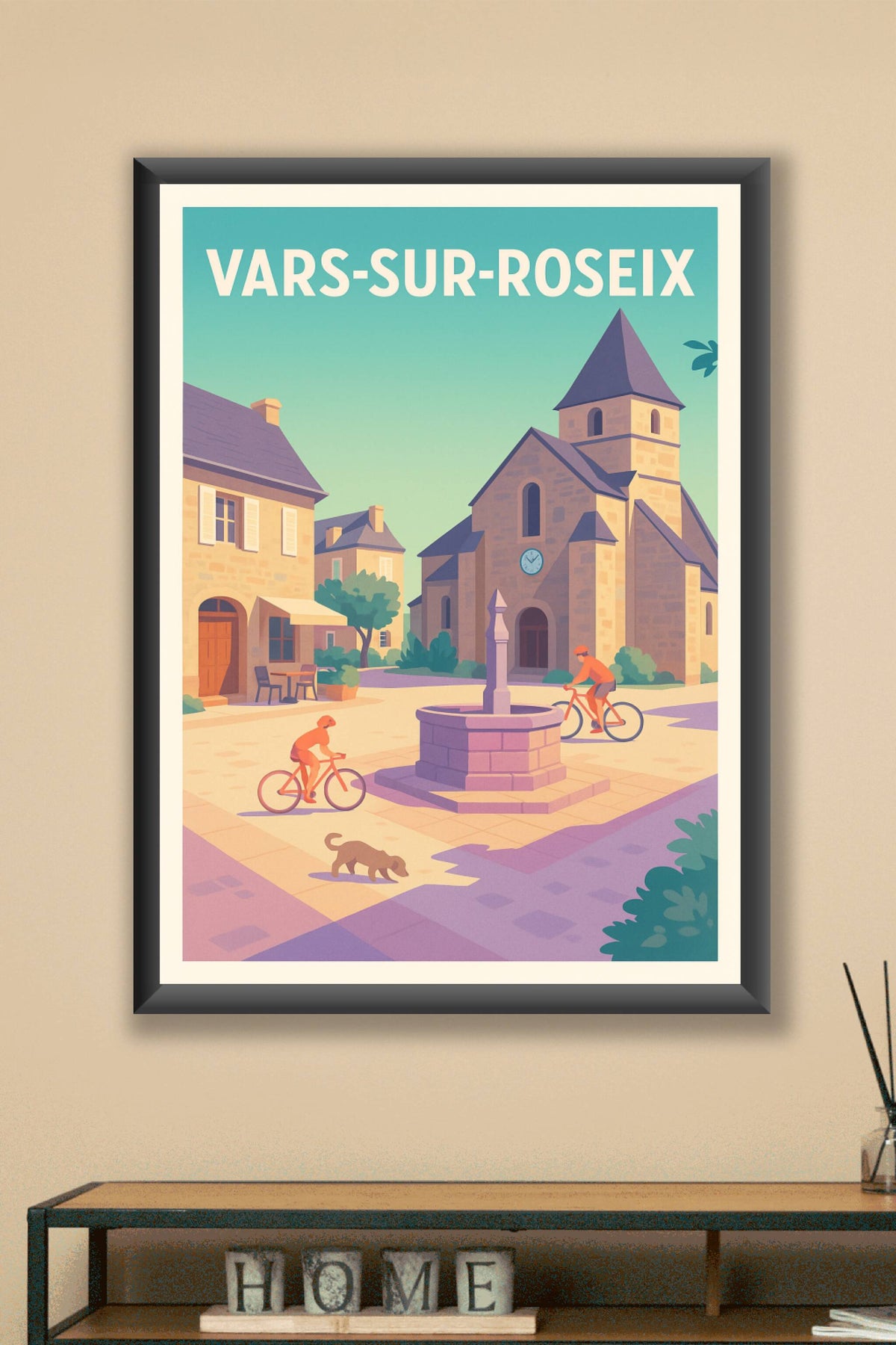 Affiche Vars-sur-Roseix — Charme paisible au cœur du village · poster d'art de Vars-sur-Roseix