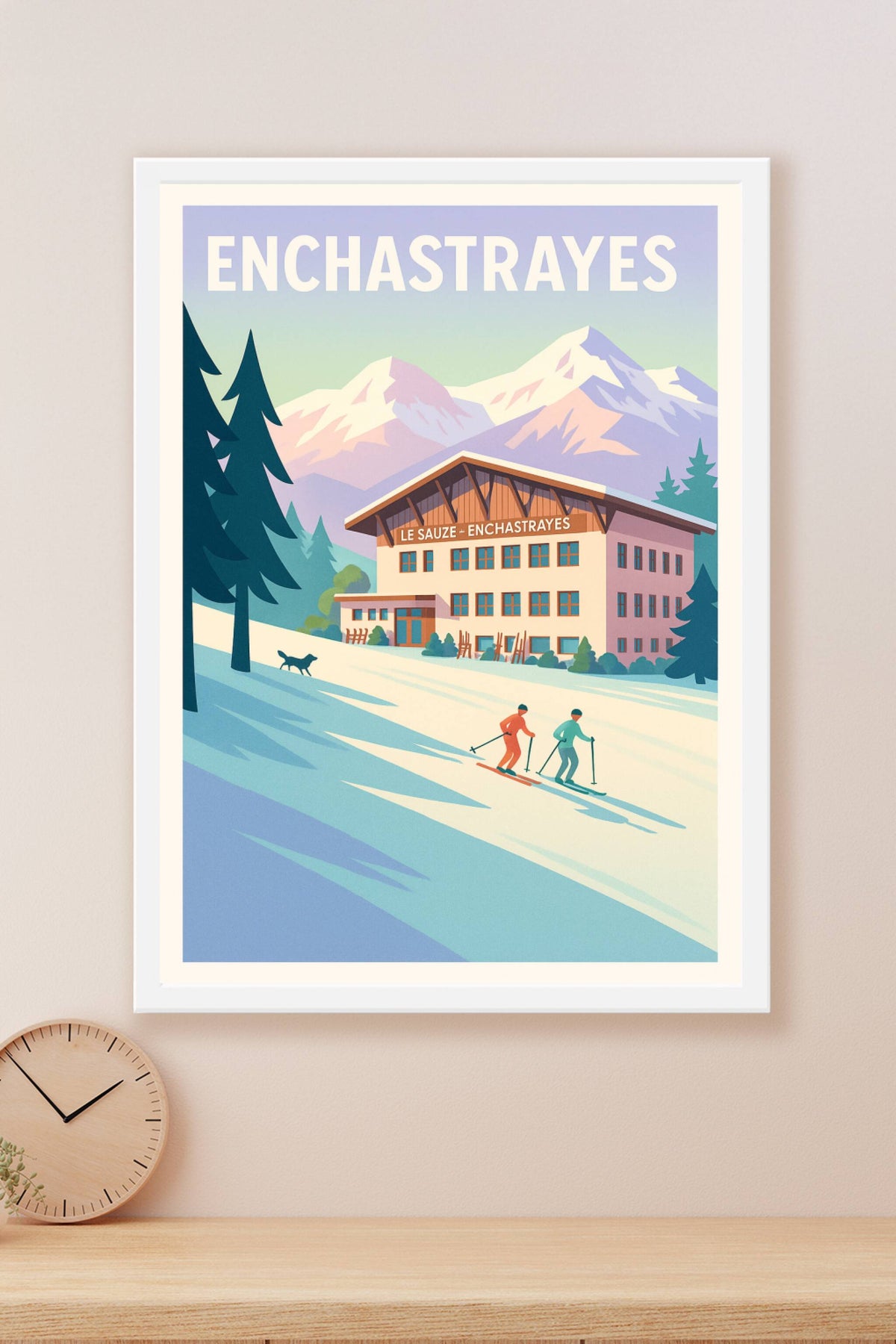 Affiche Enchastrayes — Charme alpin vintage pour les amoureux de la montagne · poster d'art de Enchastrayes