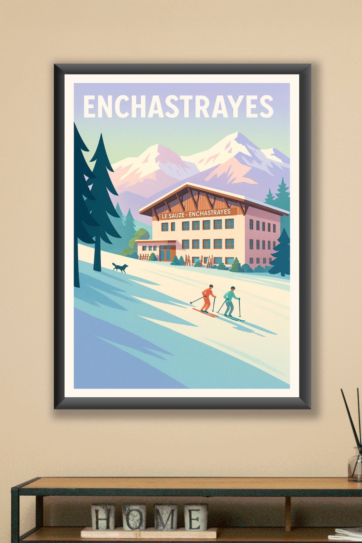 Affiche Enchastrayes — Charme alpin vintage pour les amoureux de la montagne · poster d'art de Enchastrayes