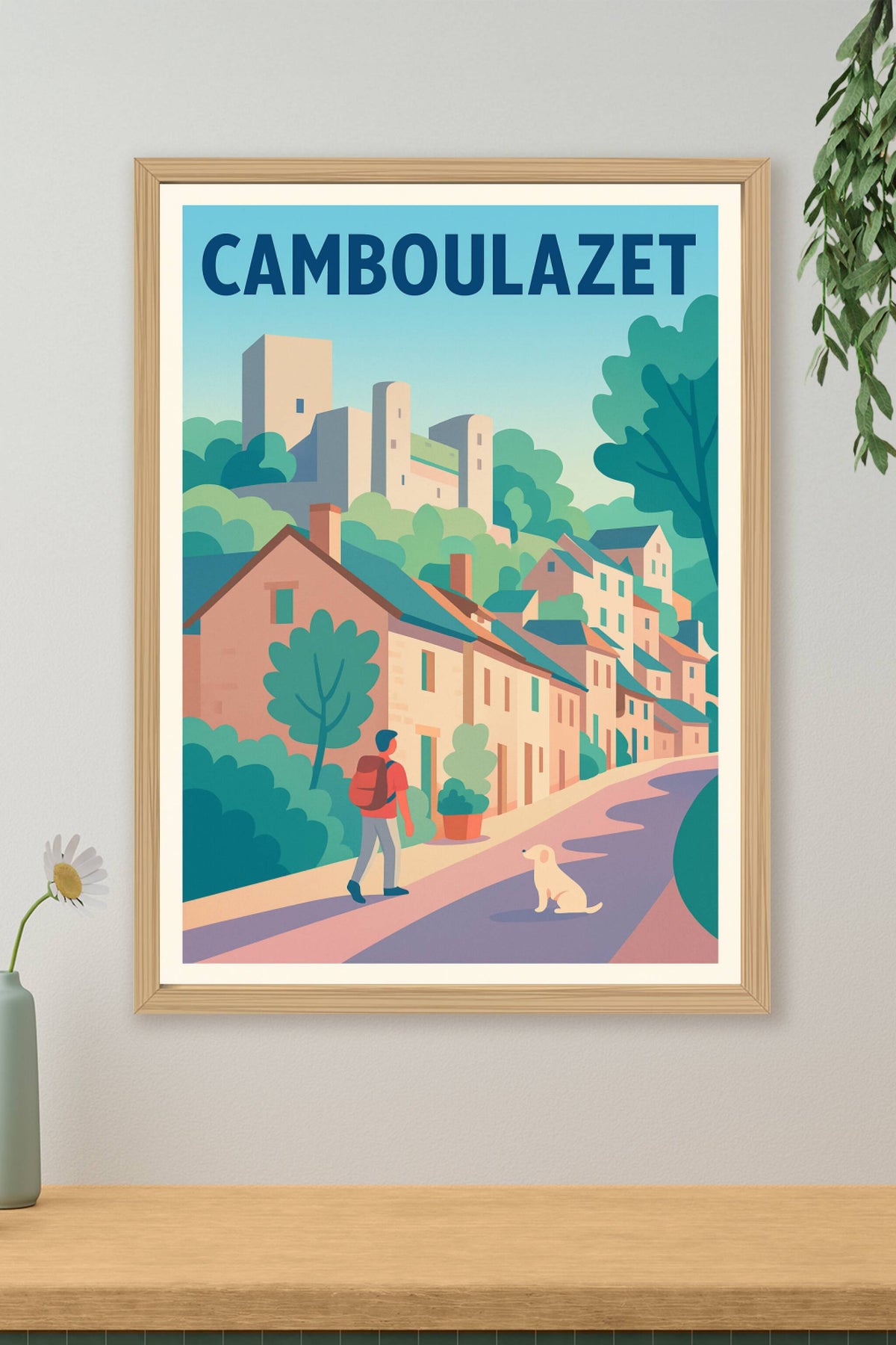 Affiche Camboulazet — Promenade bucolique au cœur du village · poster d'art de Camboulazet