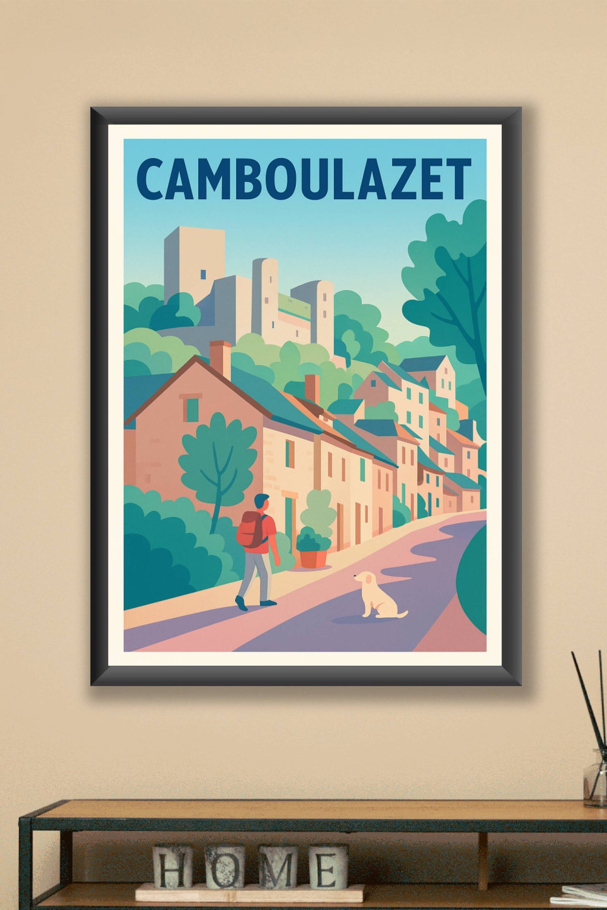 Affiche Camboulazet — Promenade bucolique au cœur du village · poster d'art de Camboulazet