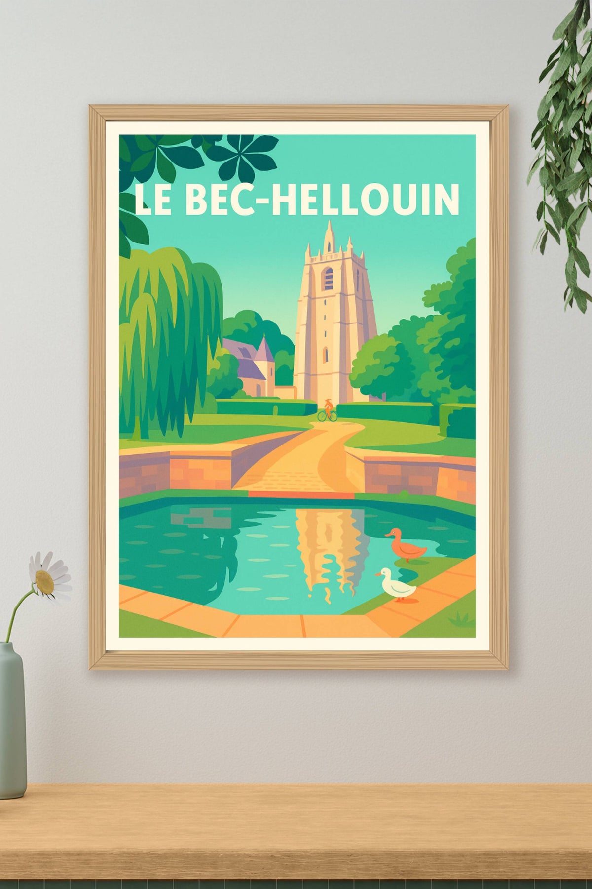 Affiche Le Bec-Hellouin — Douceur et Sérénité Normande · poster d'art de Le Bec-Hellouin
