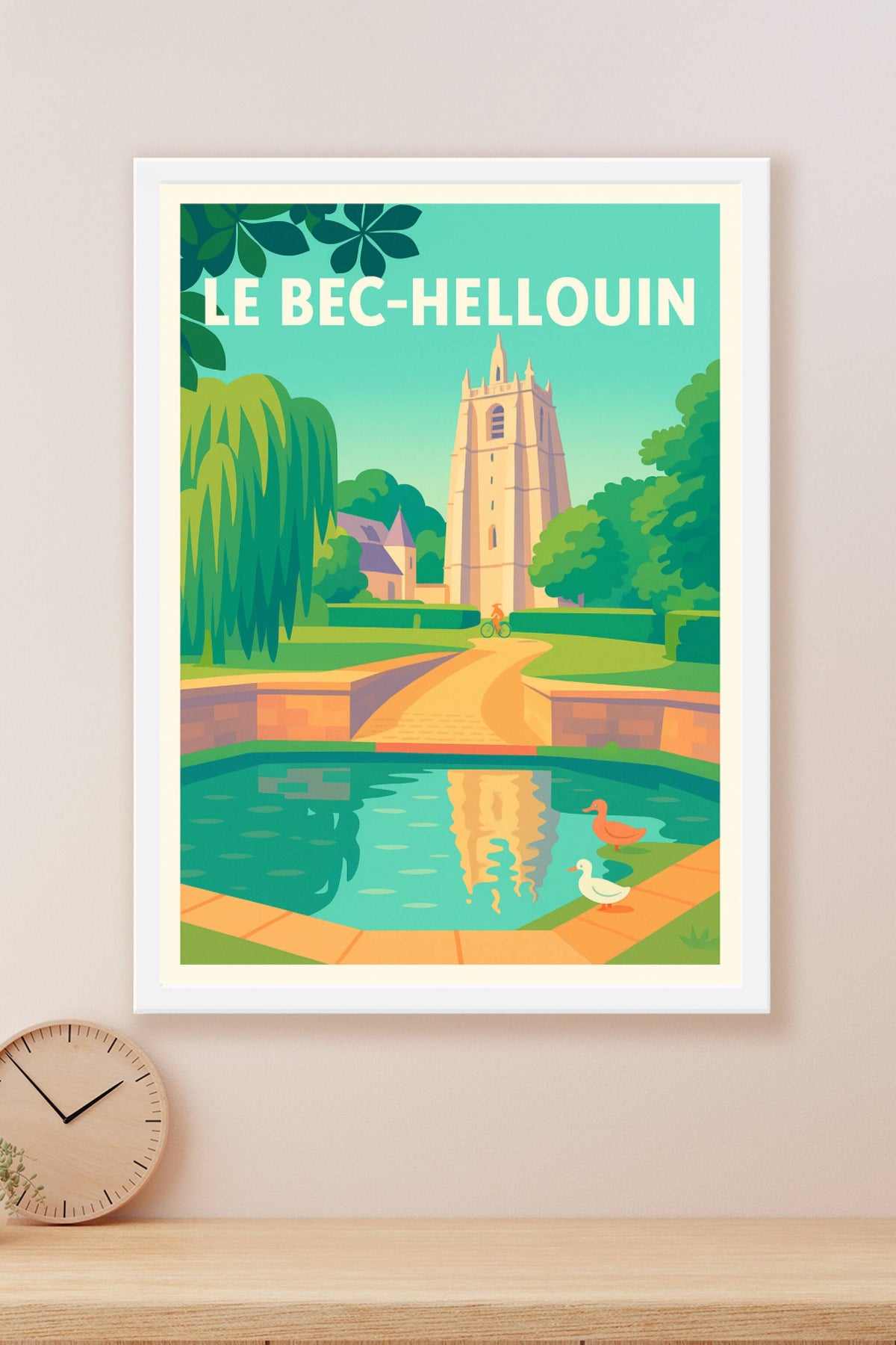 Affiche Le Bec-Hellouin — Douceur et Sérénité Normande · poster d'art de Le Bec-Hellouin