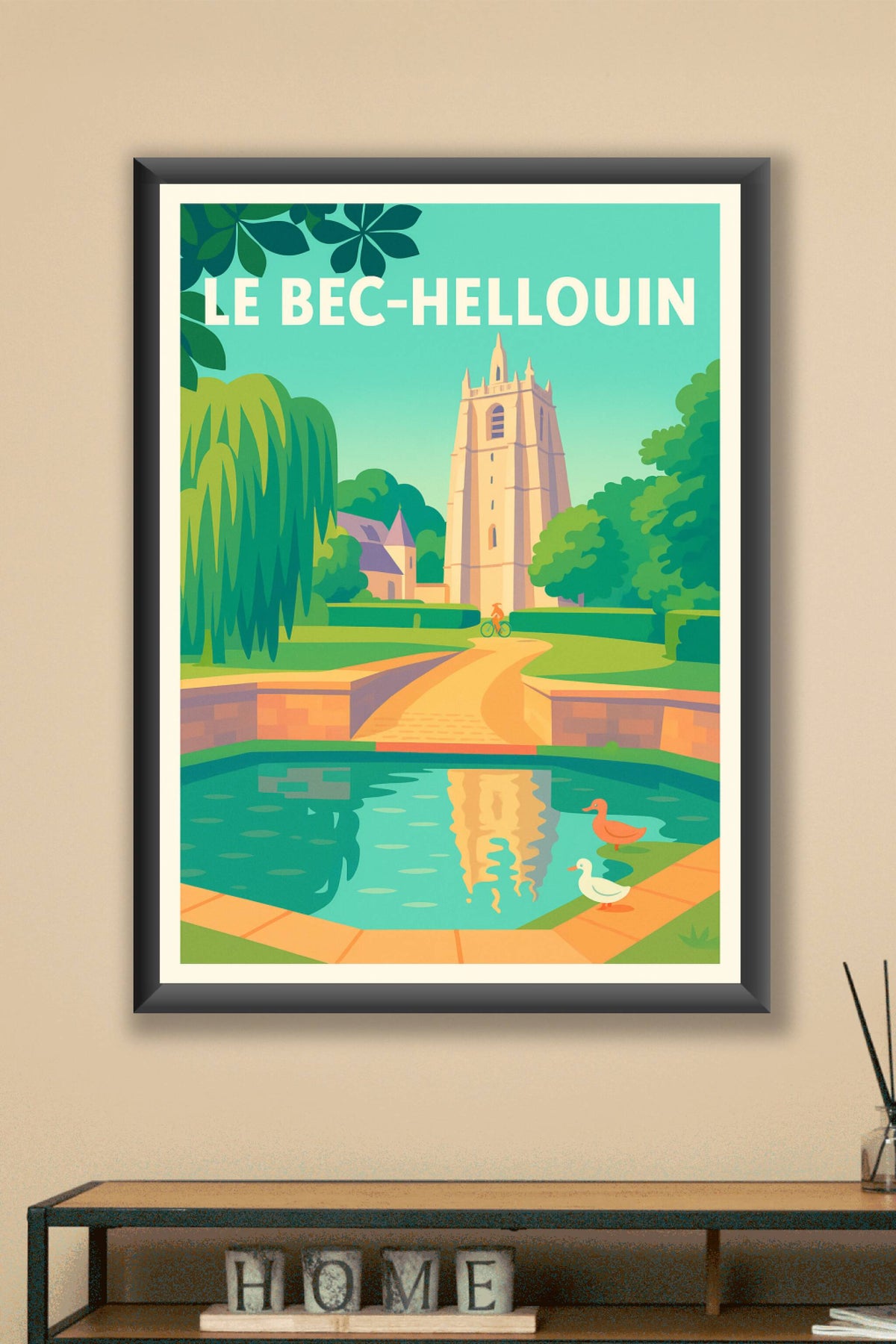 Affiche Le Bec-Hellouin — Douceur et Sérénité Normande · poster d'art de Le Bec-Hellouin
