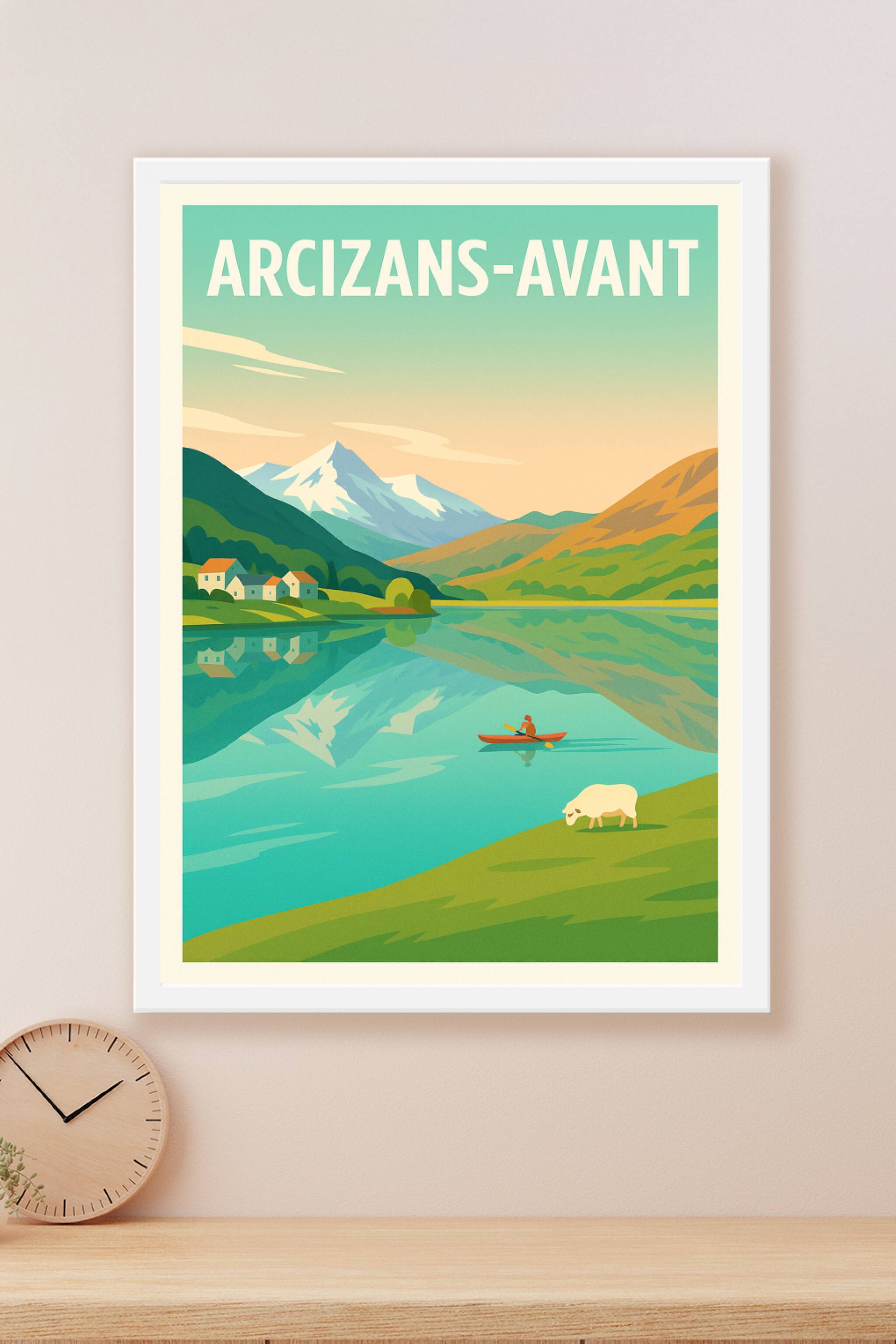Affiche Arcizans-Avant — Sérénité et nature entre montagnes et lacs · poster d'art de Arcizans-Avant