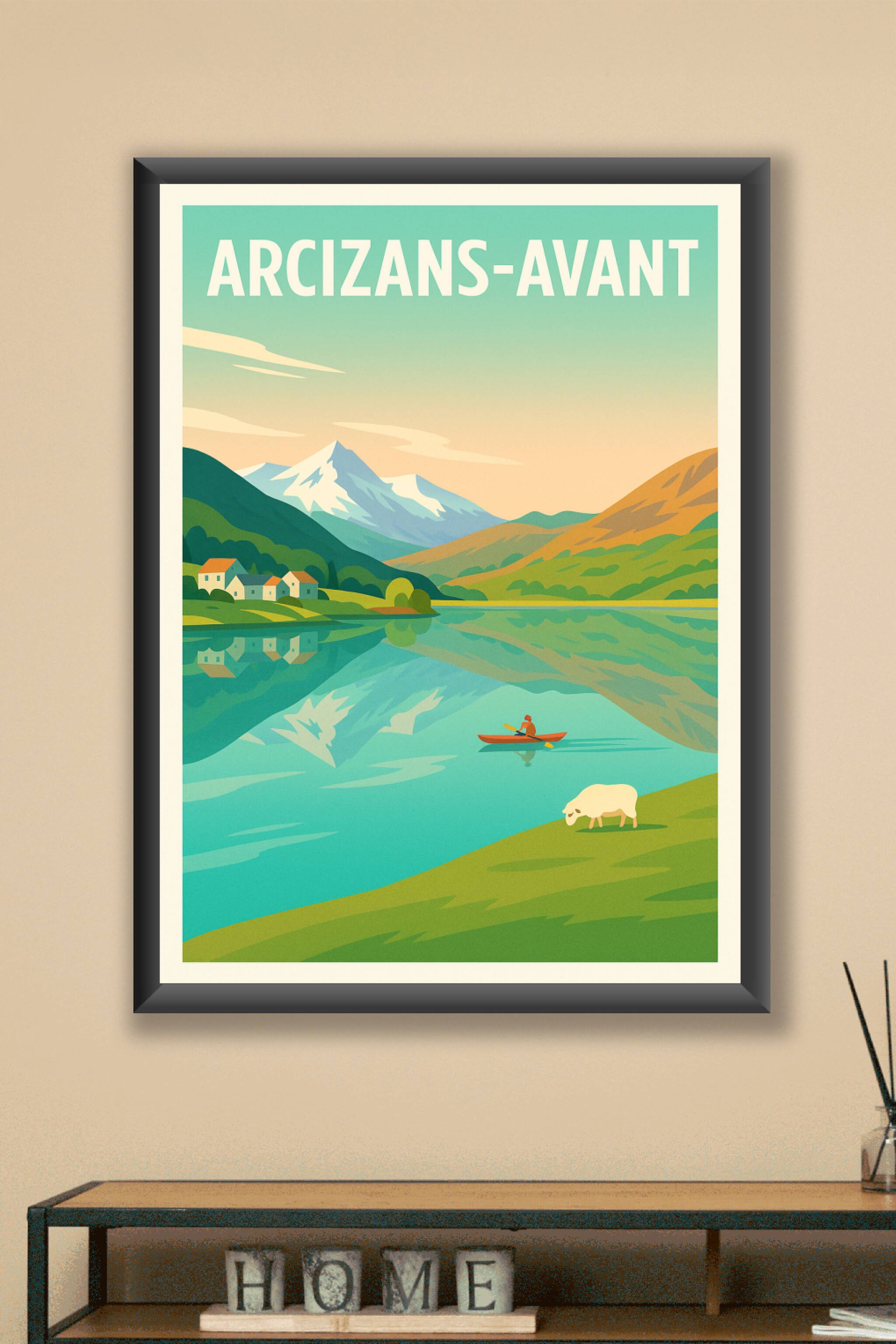 Affiche Arcizans-Avant — Sérénité et nature entre montagnes et lacs · poster d'art de Arcizans-Avant