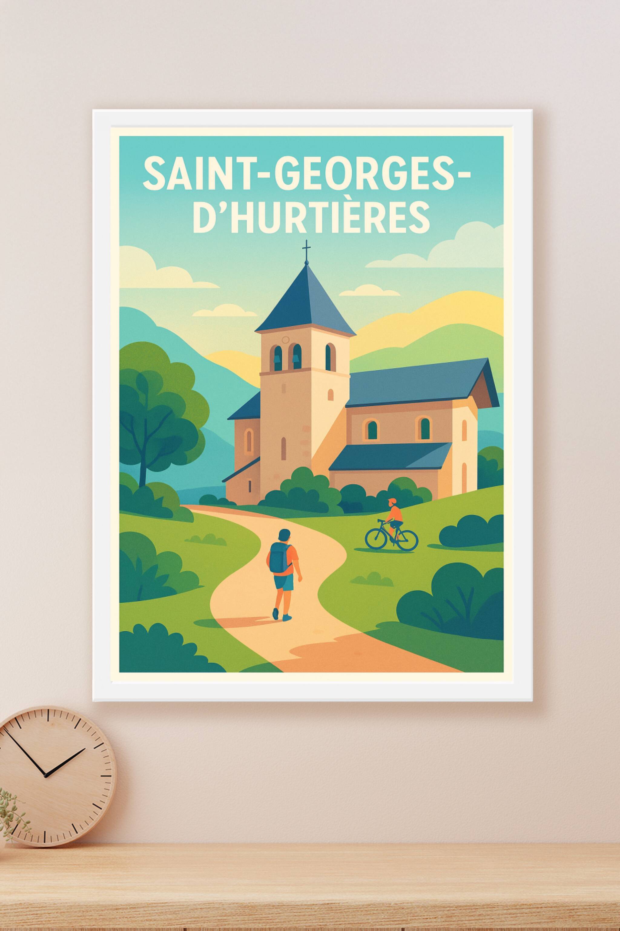 Affiche Saint-Georges-d'Hurtières — Escapade au cœur des montagnes · poster d'art de Saint-Georges-d'Hurtières