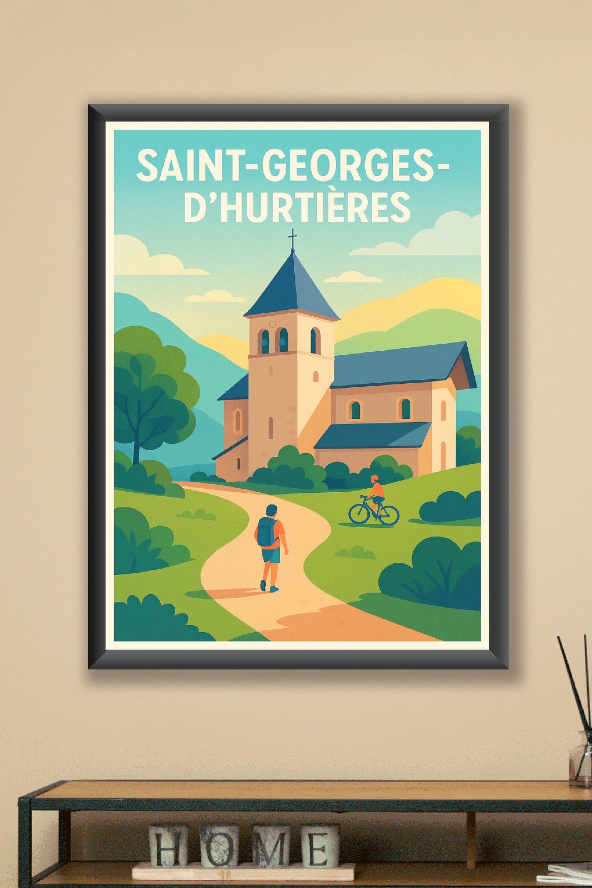 Affiche Saint-Georges-d'Hurtières — Escapade au cœur des montagnes · poster d'art de Saint-Georges-d'Hurtières
