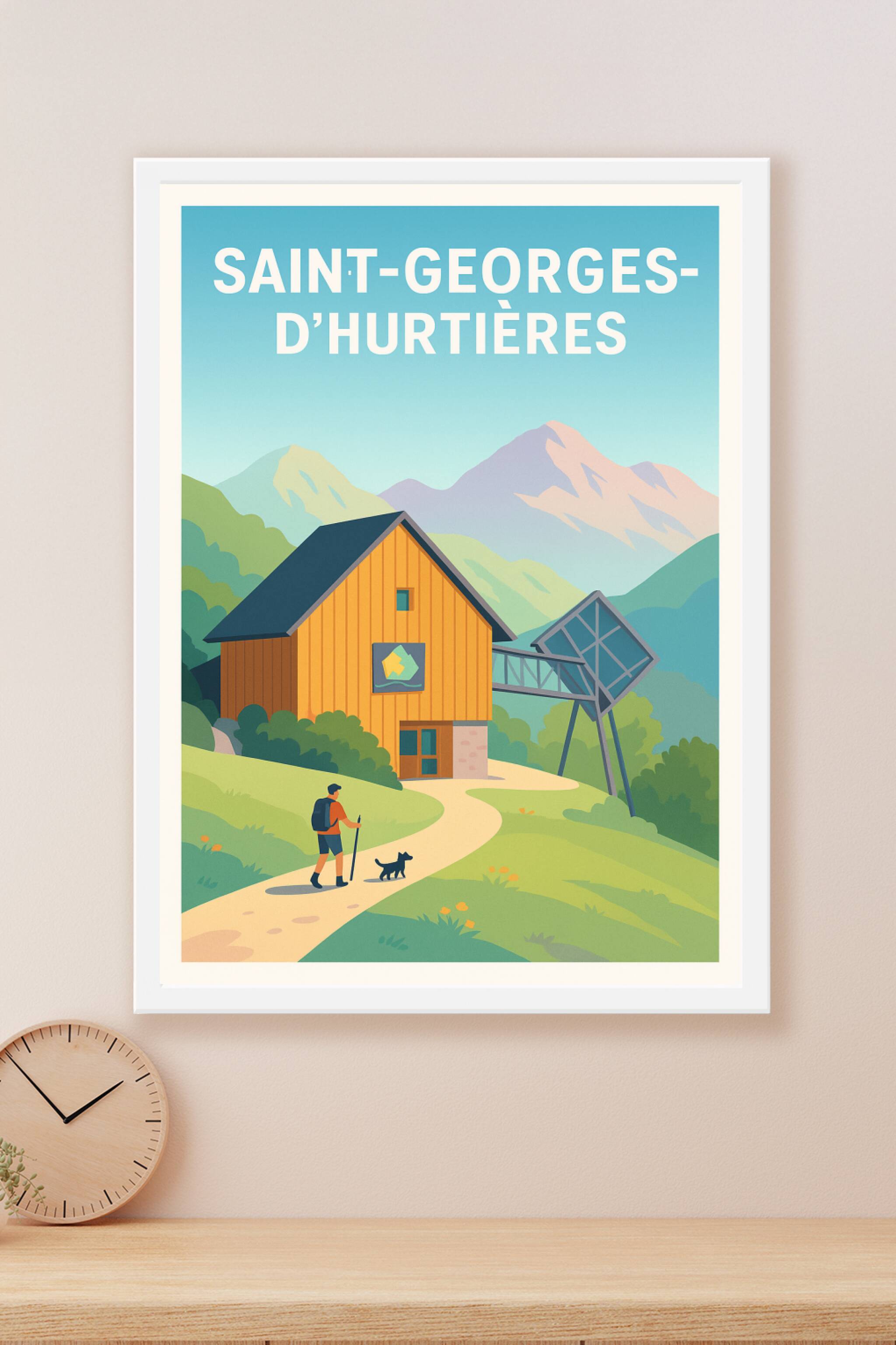 Affiche Saint-Georges-d'Hurtières — Échappée Montagnarde Authentique · poster d'art de Saint-Georges-d'Hurtières