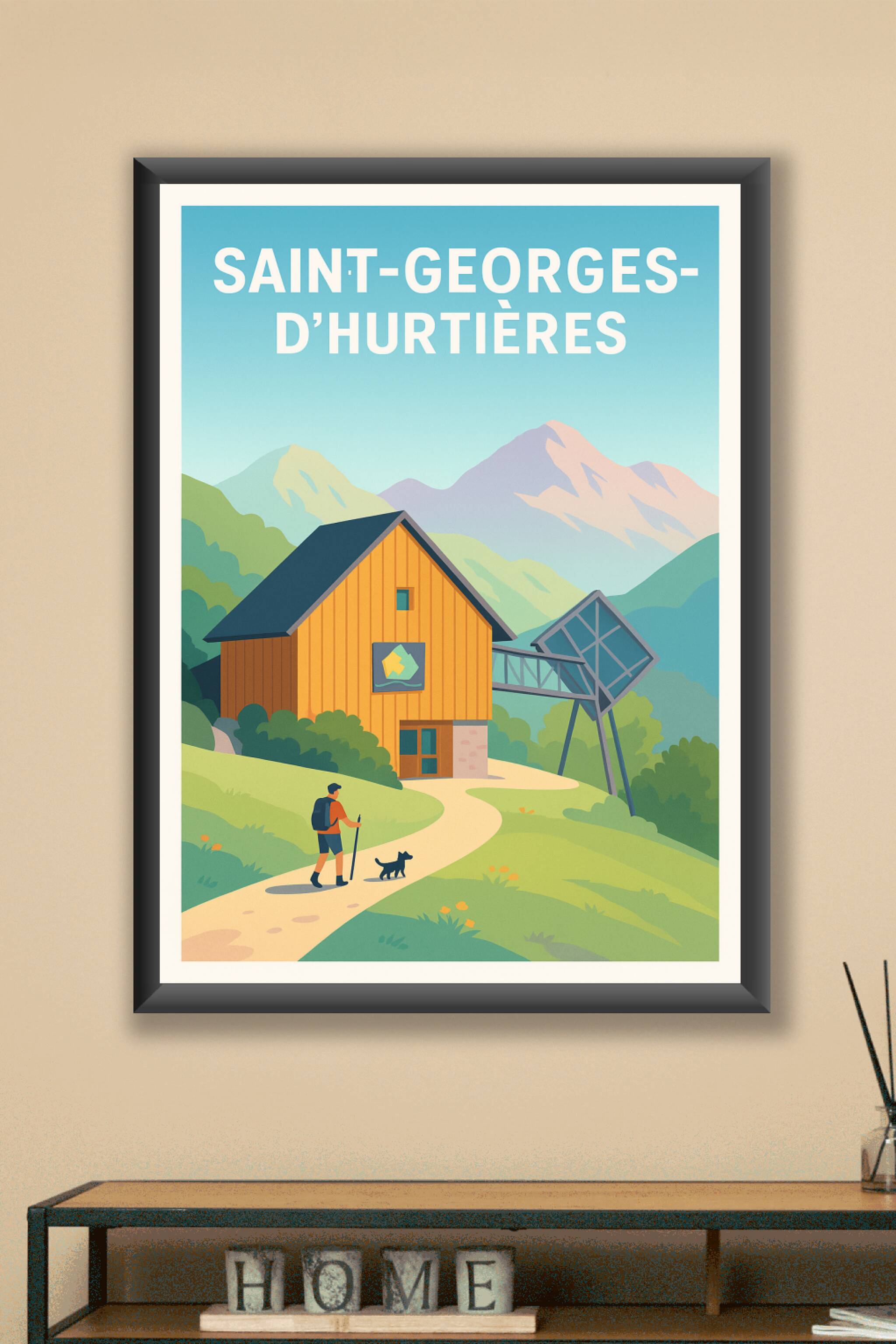 Affiche Saint-Georges-d'Hurtières — Échappée Montagnarde Authentique · poster d'art de Saint-Georges-d'Hurtières