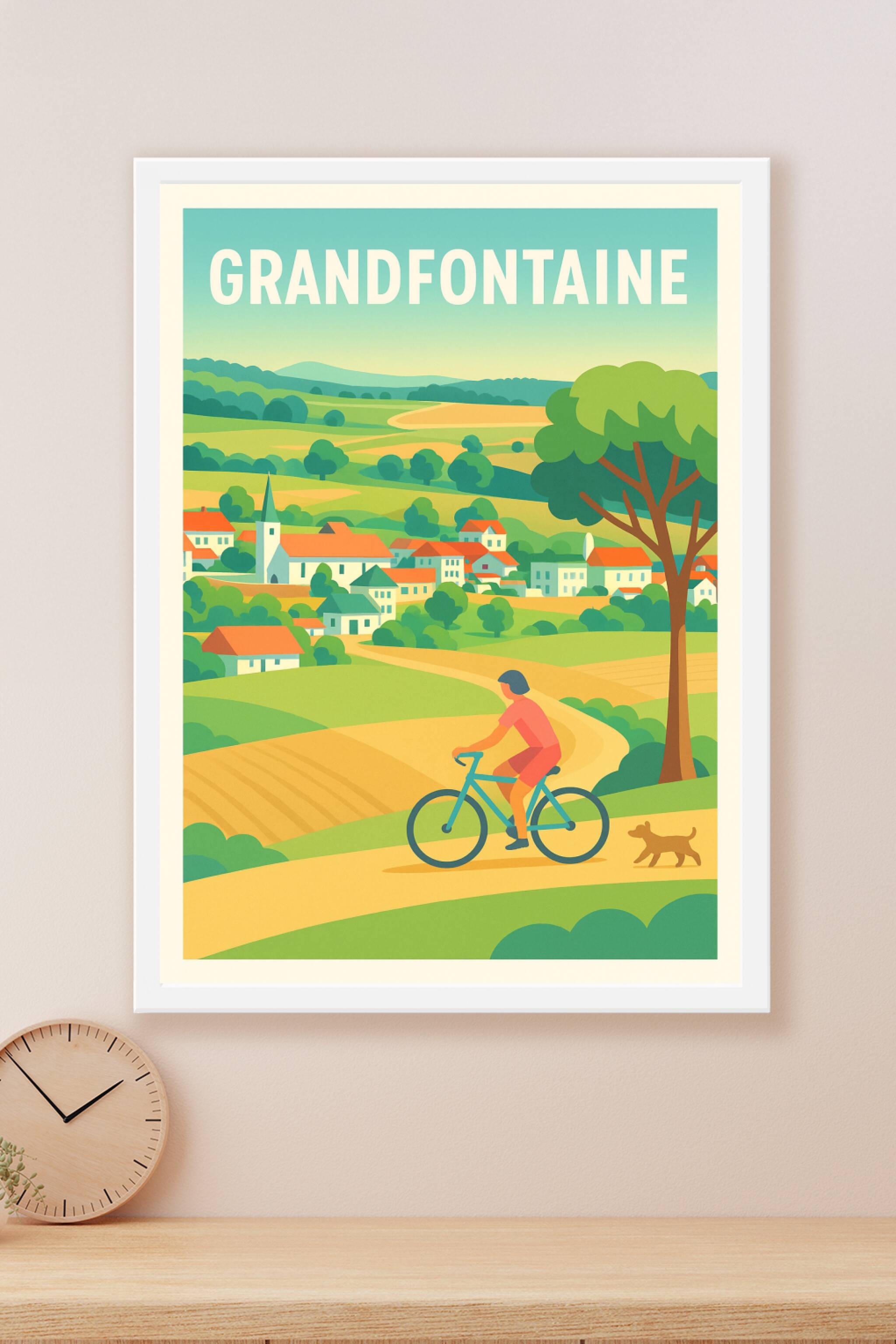 Affiche Grandfontaine — Évasion champêtre en Alsace · poster d'art de Grandfontaine