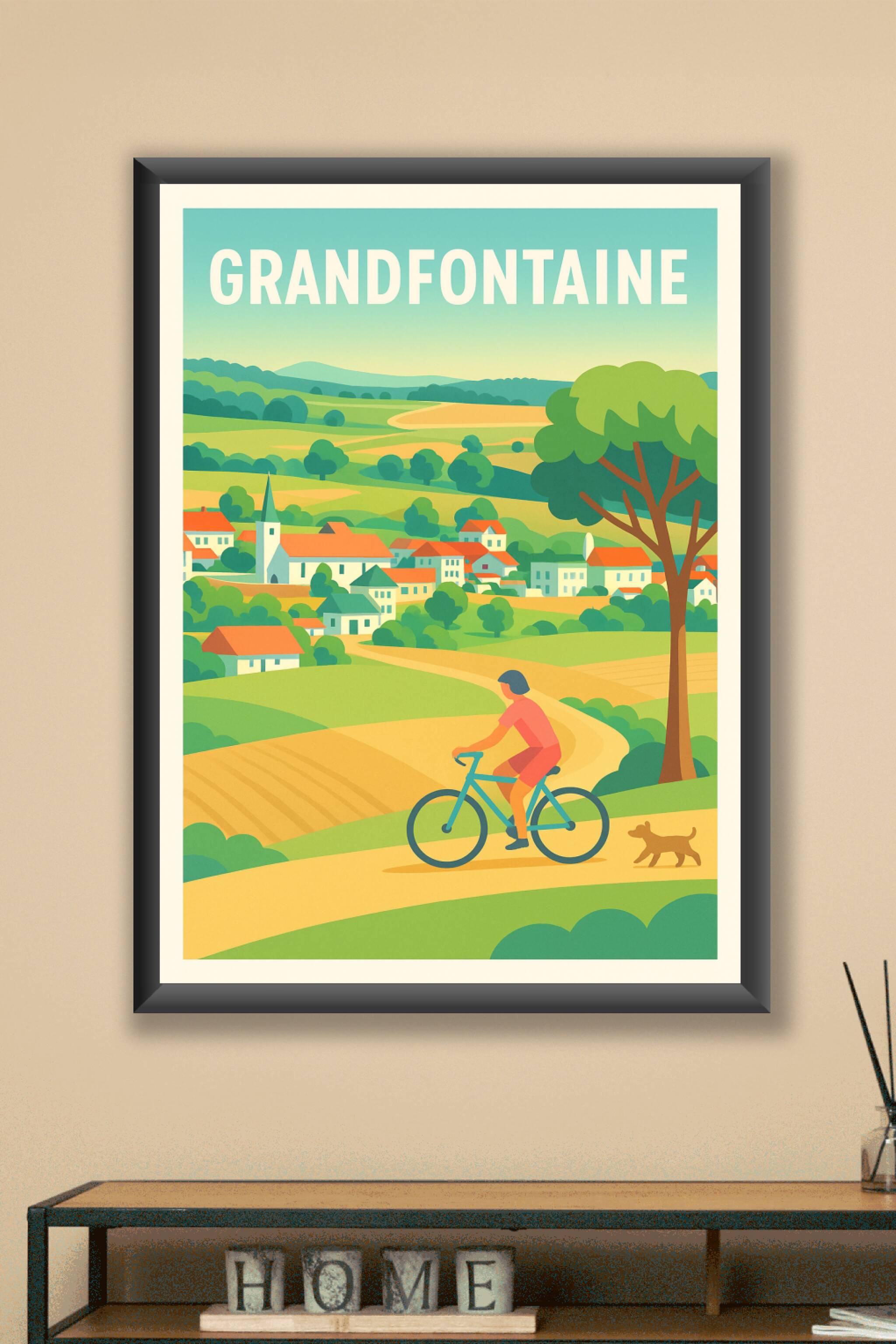 Affiche Grandfontaine — Évasion champêtre en Alsace · poster d'art de Grandfontaine