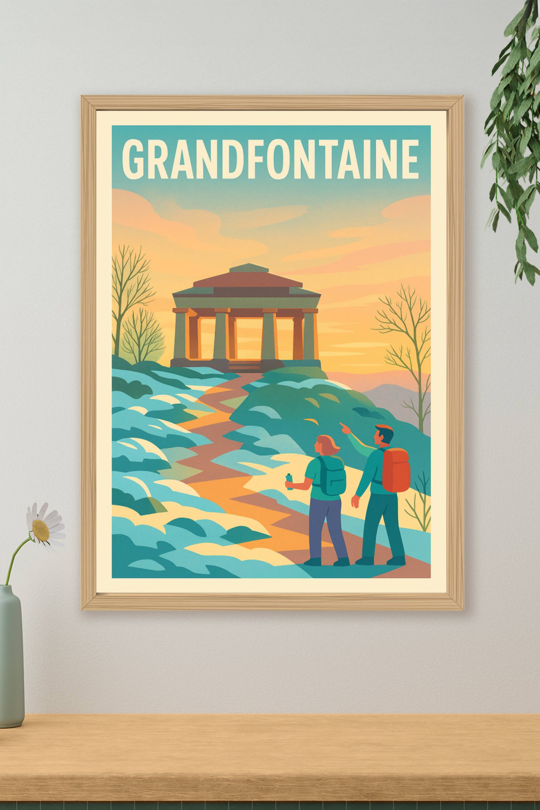 Affiche Grandfontaine — Escapade nature et patrimoine · poster d'art de Grandfontaine