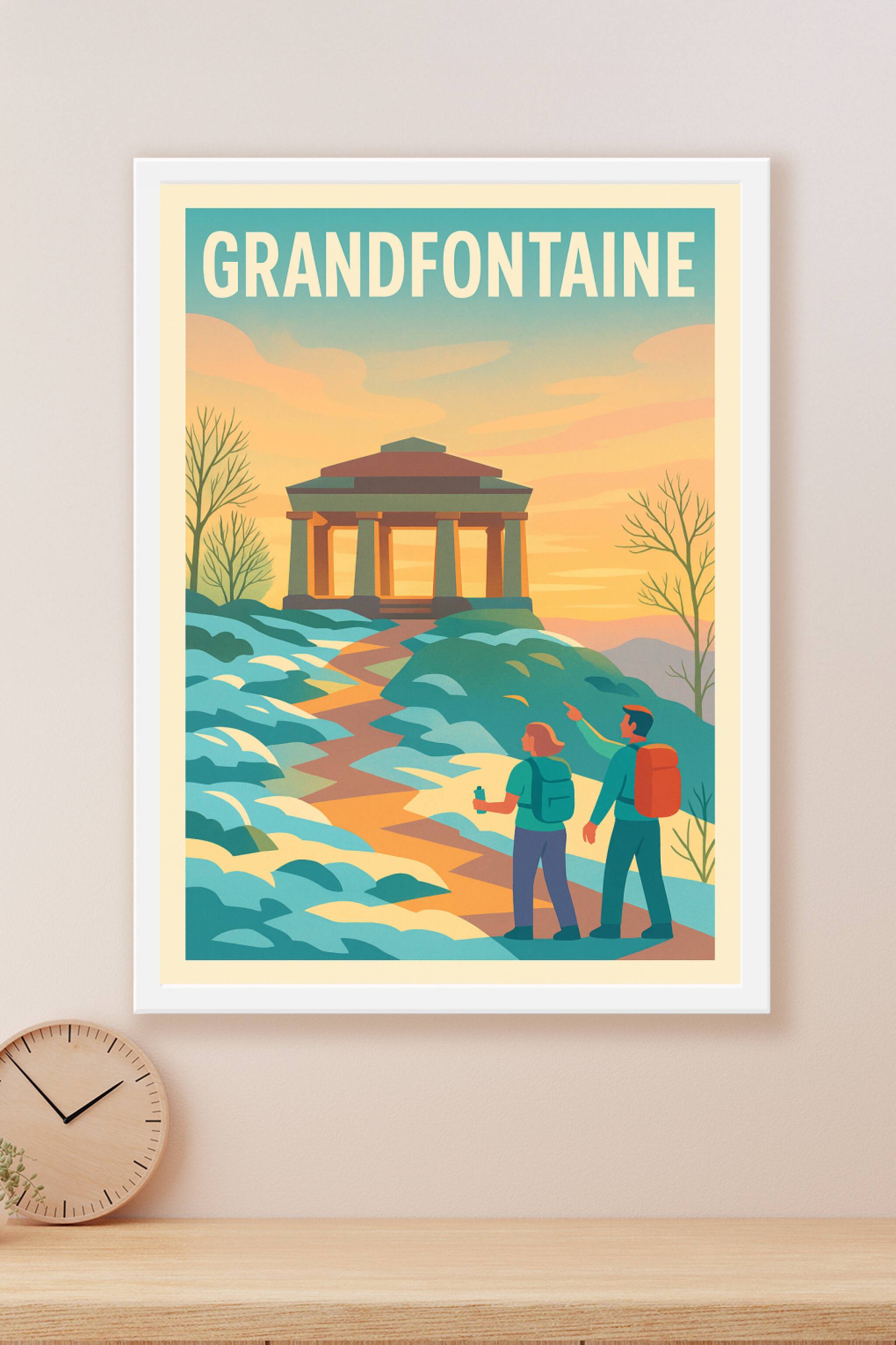 Affiche Grandfontaine — Escapade nature et patrimoine · poster d'art de Grandfontaine