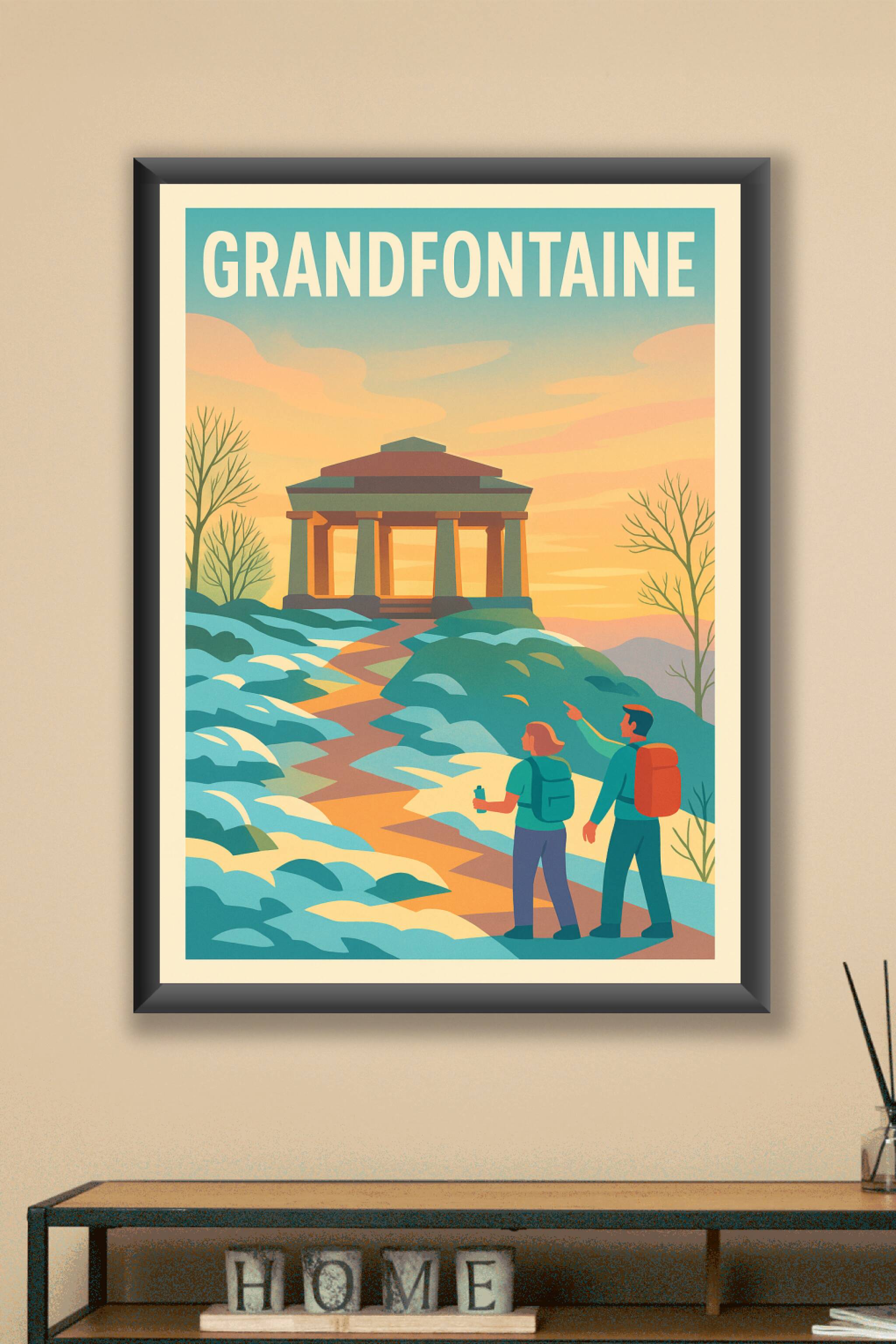 Affiche Grandfontaine — Escapade nature et patrimoine · poster d'art de Grandfontaine