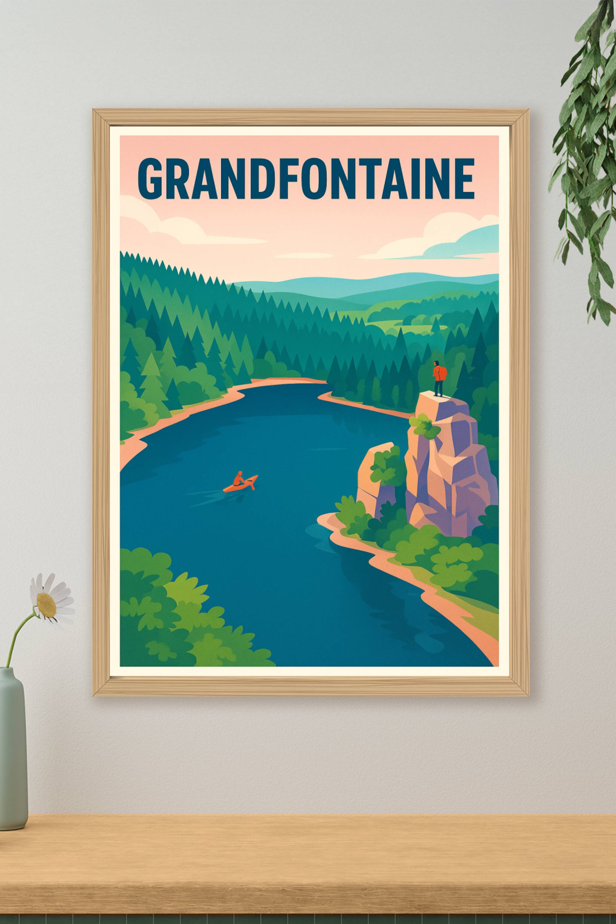 Affiche Grandfontaine — Évasion au cœur de la nature · poster d'art de Grandfontaine