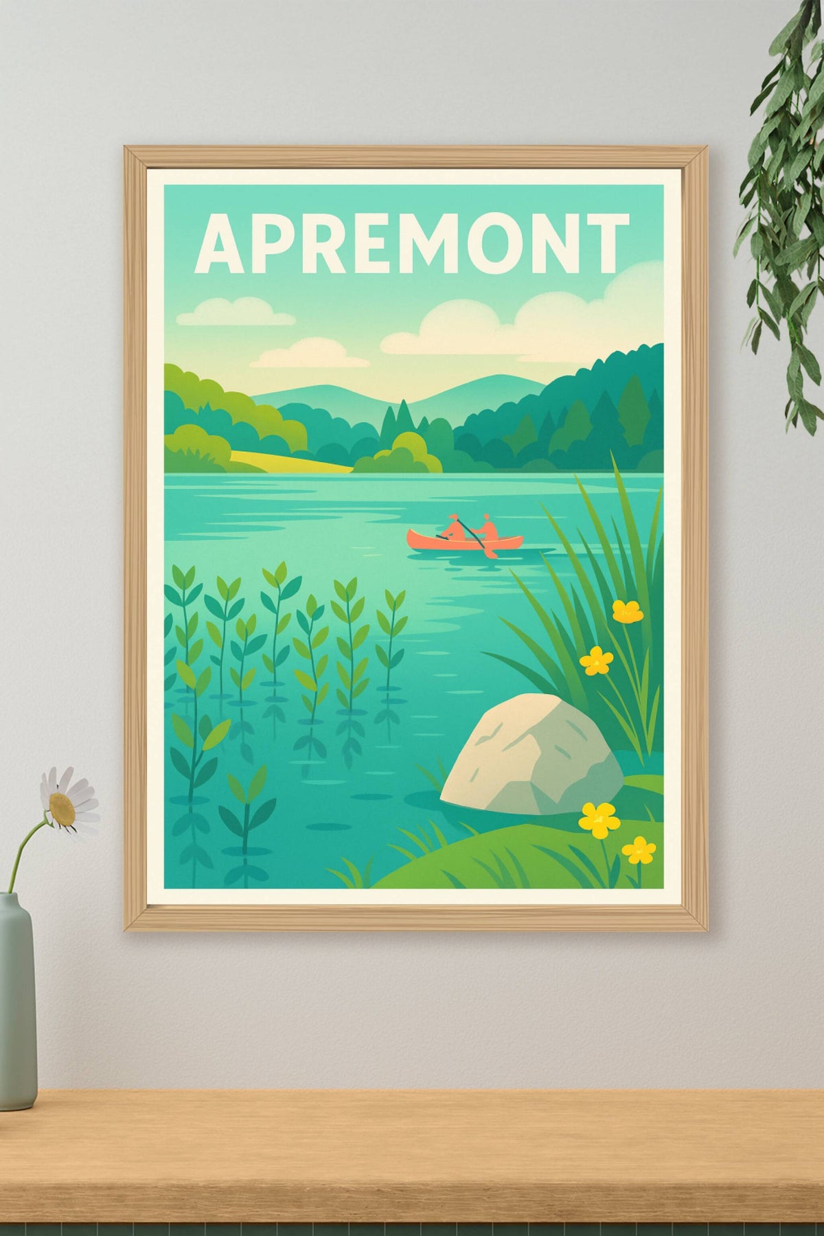 Affiche Apremont — Évasion et Sérénité au Fil de l'Eau · poster d'art de Apremont