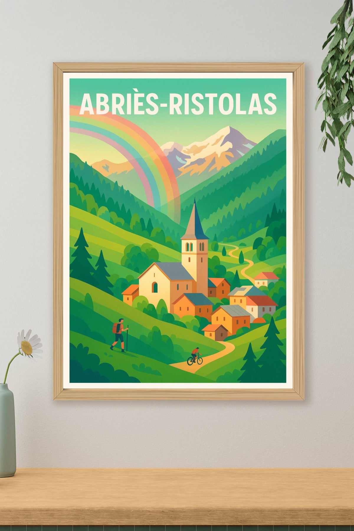 Affiche Abriès-Ristolas — Évasion nature au cœur des montagnes · poster d'art de Abriès-Ristolas